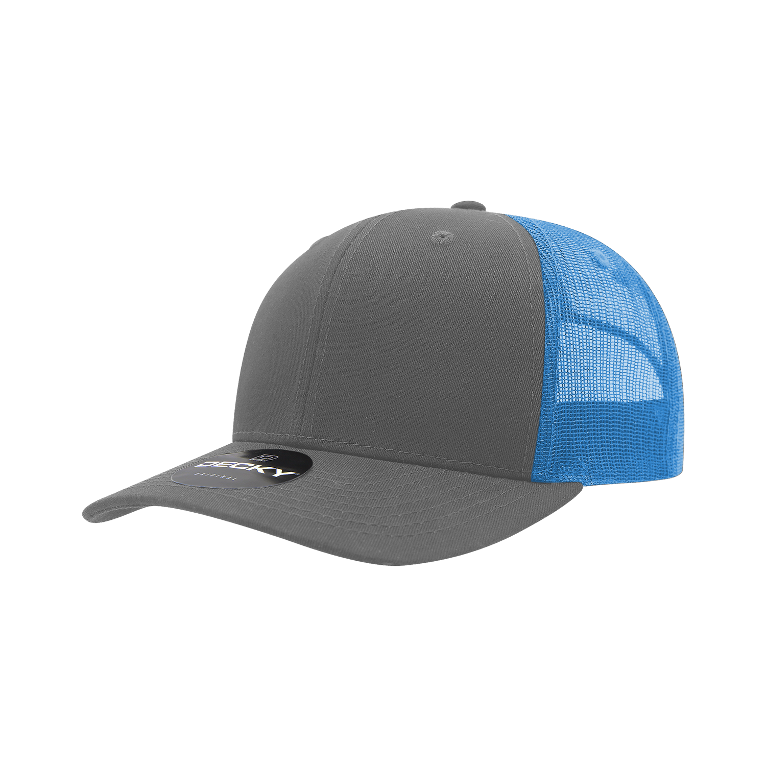 6 Panel Mid Profile Structured Cotton Blend Trucker