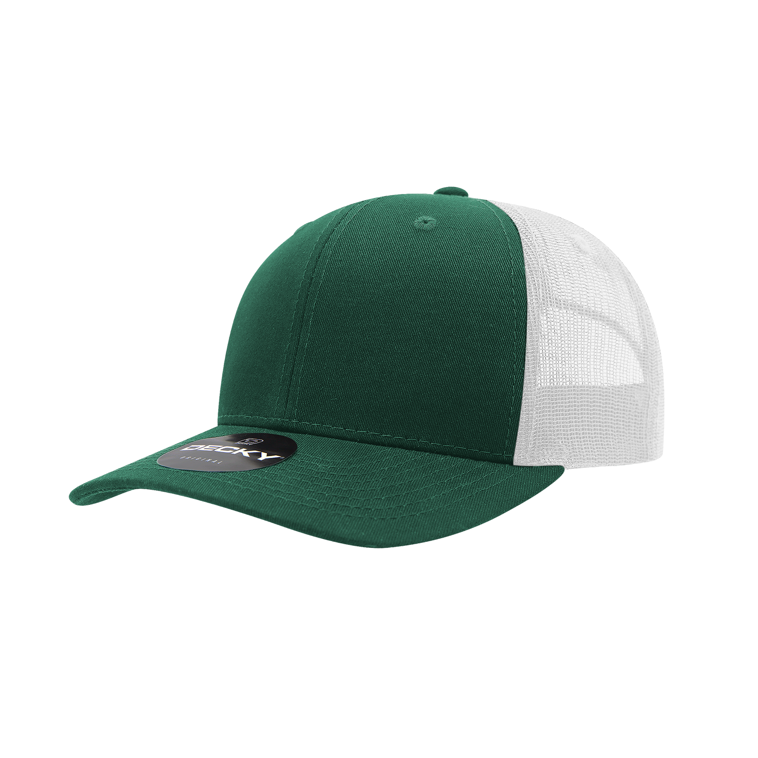 6 Panel Mid Profile Structured Cotton Blend Trucker