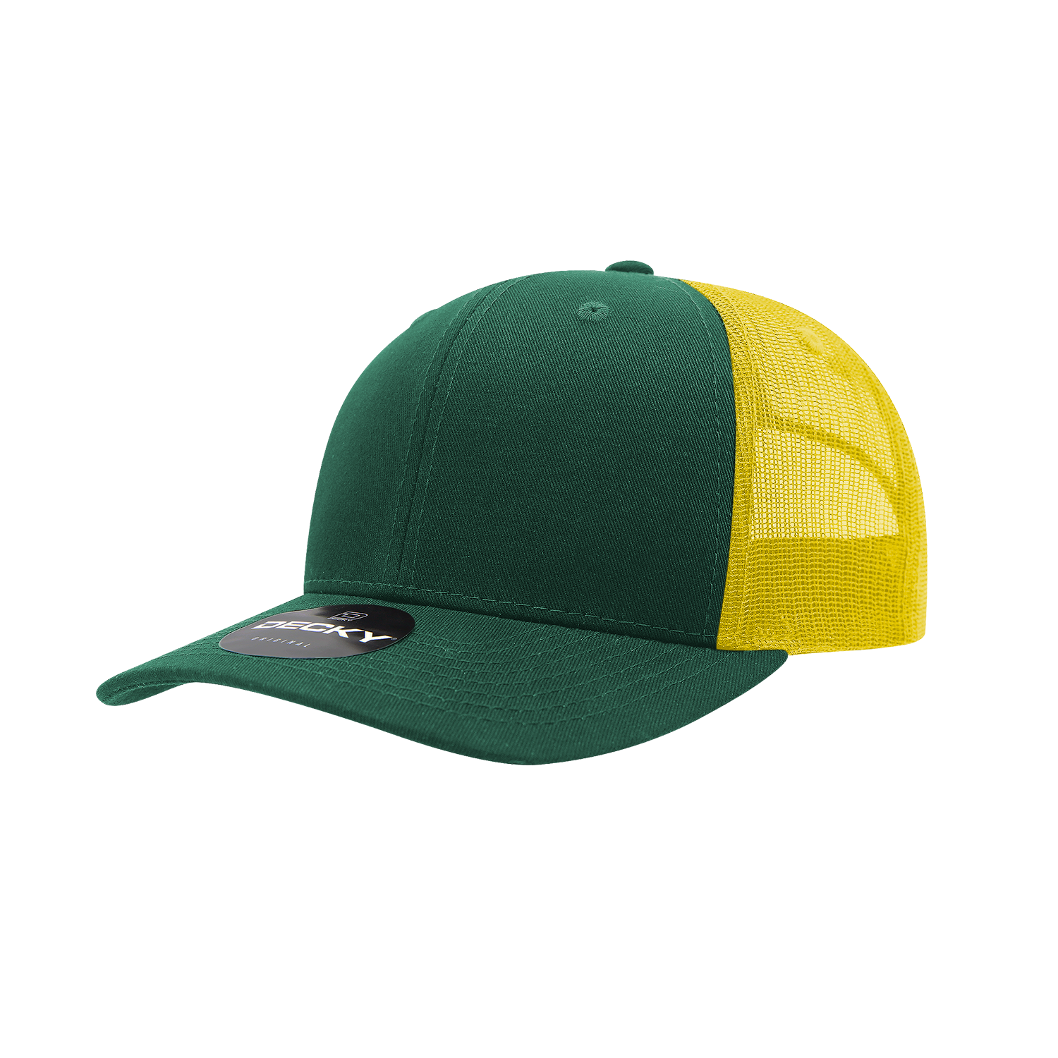 6 Panel Mid Profile Structured Cotton Blend Trucker