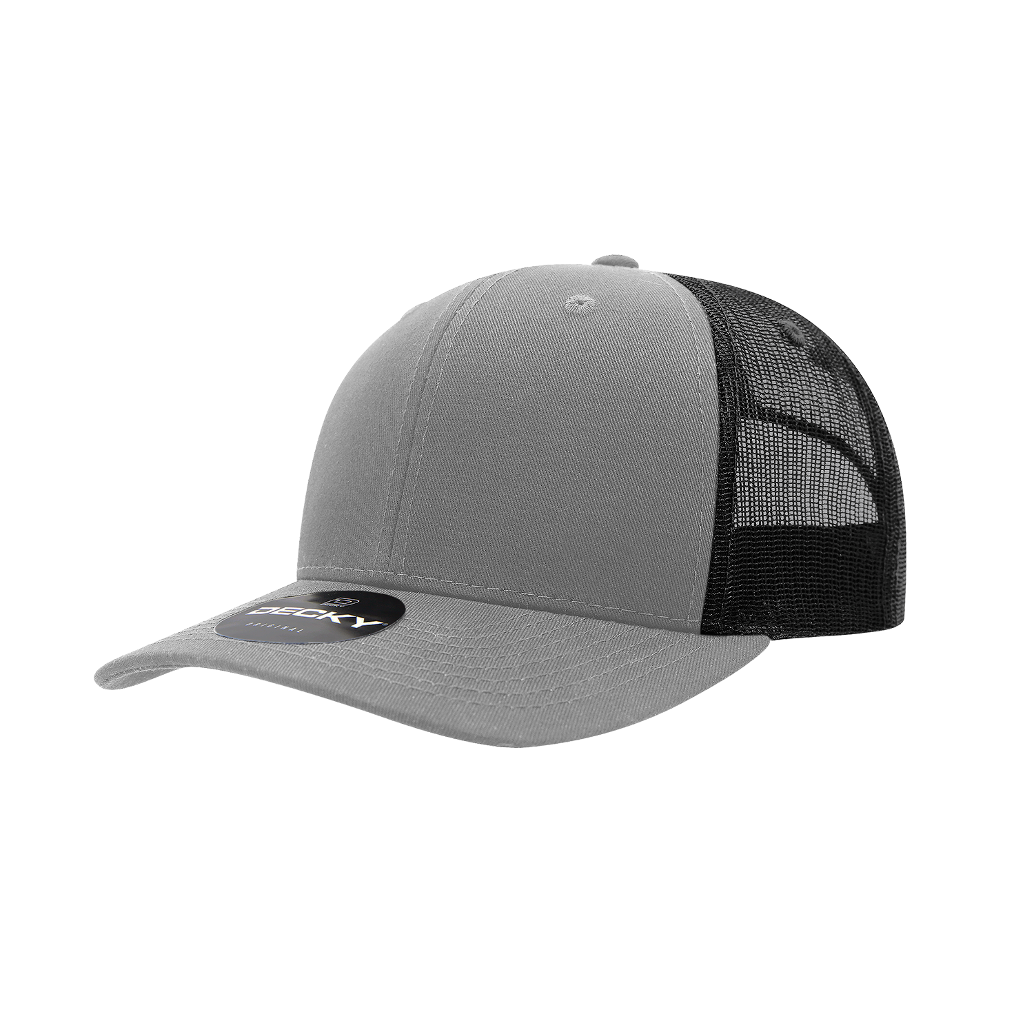 6 Panel Mid Profile Structured Cotton Blend Trucker