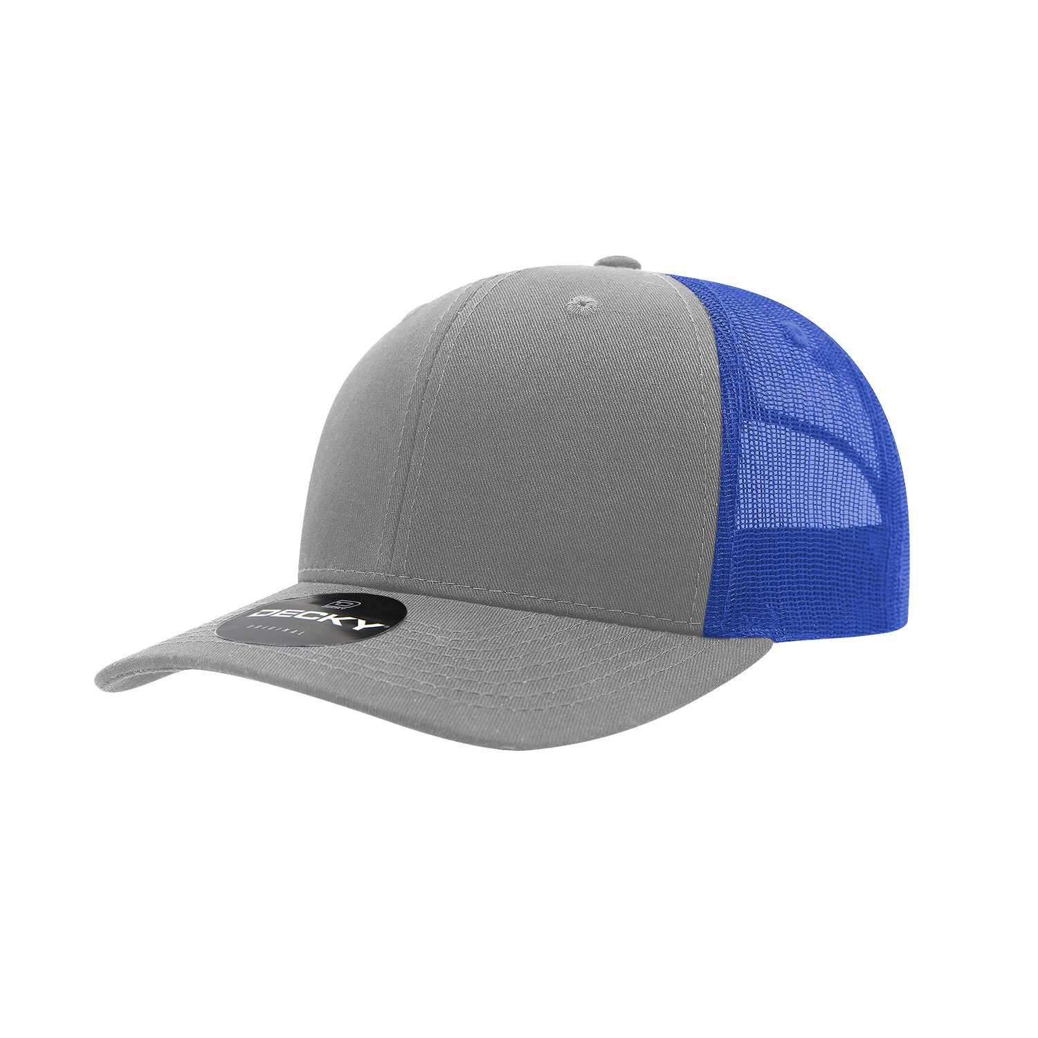 6 Panel Mid Profile Structured Cotton Blend Trucker