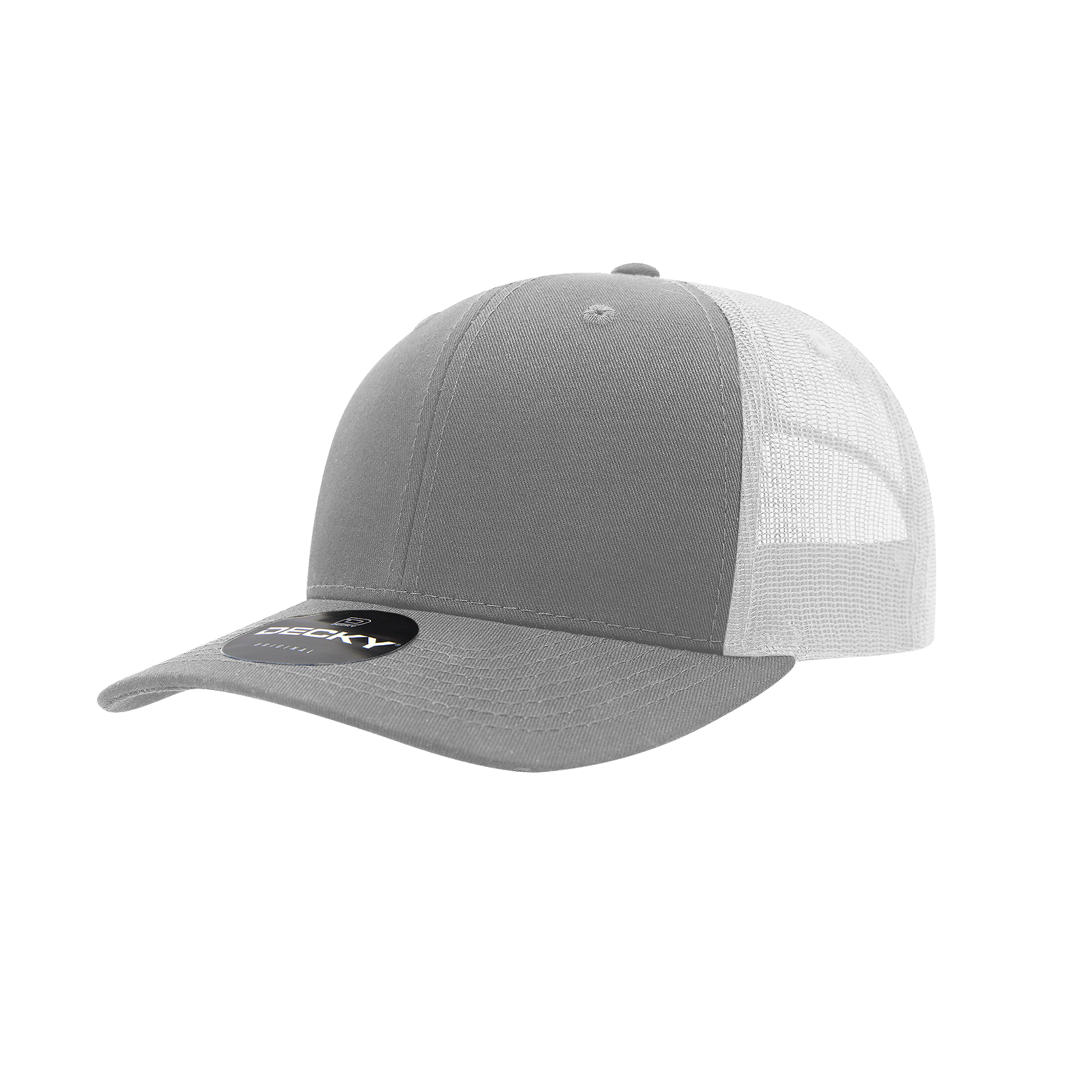 6 Panel Mid Profile Structured Cotton Blend Trucker