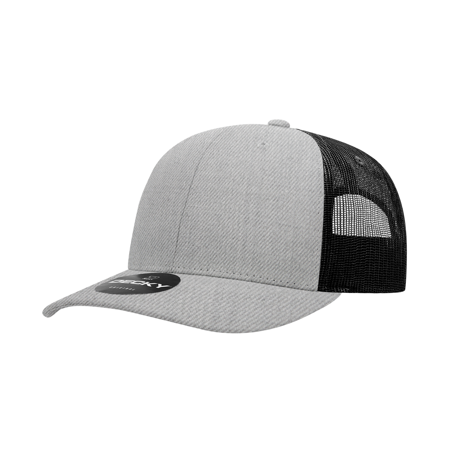 6 Panel Mid Profile Structured Cotton Blend Trucker