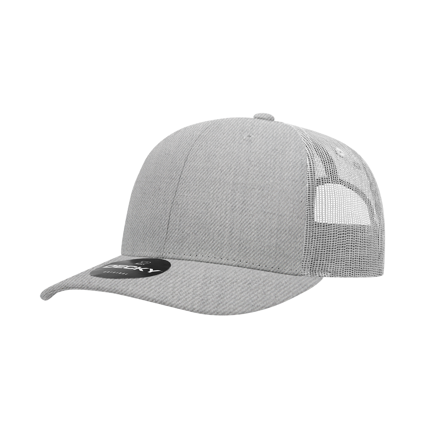 6 Panel Mid Profile Structured Cotton Blend Trucker
