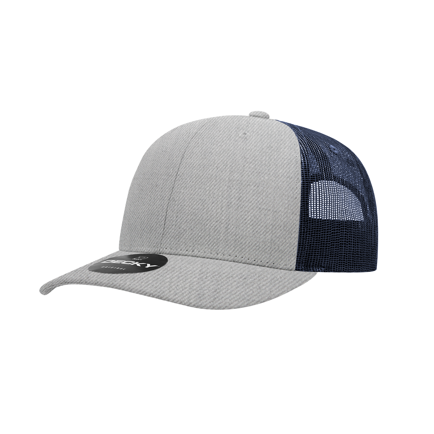 6 Panel Mid Profile Structured Cotton Blend Trucker