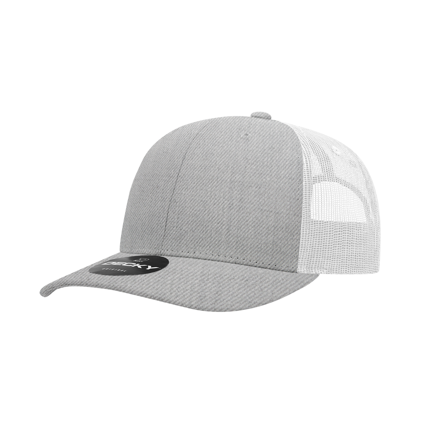 6 Panel Mid Profile Structured Cotton Blend Trucker