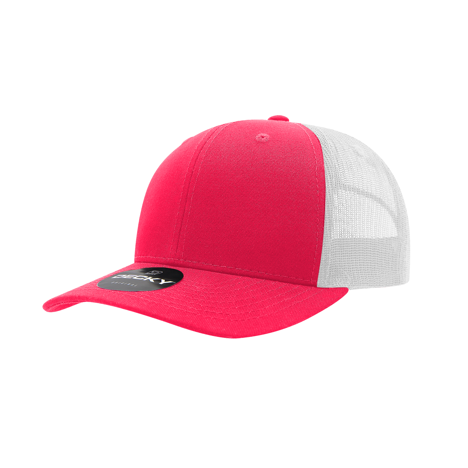 6 Panel Mid Profile Structured Cotton Blend Trucker