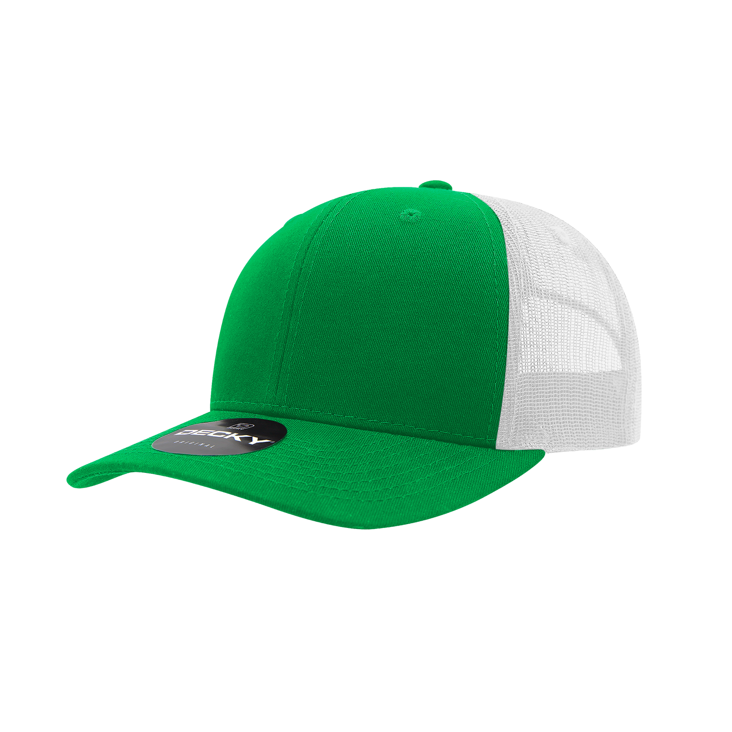 6 Panel Mid Profile Structured Cotton Blend Trucker