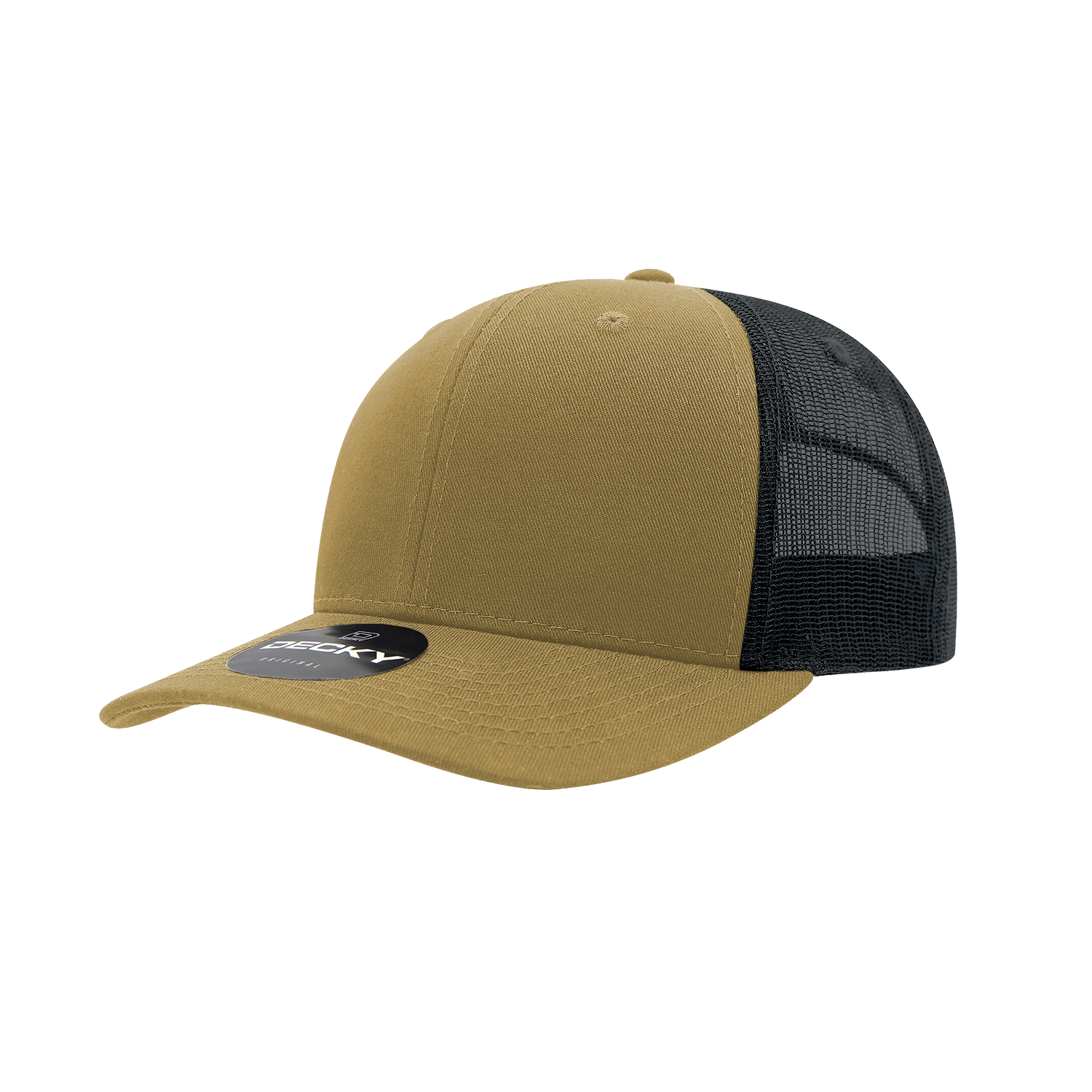 6 Panel Mid Profile Structured Cotton Blend Trucker