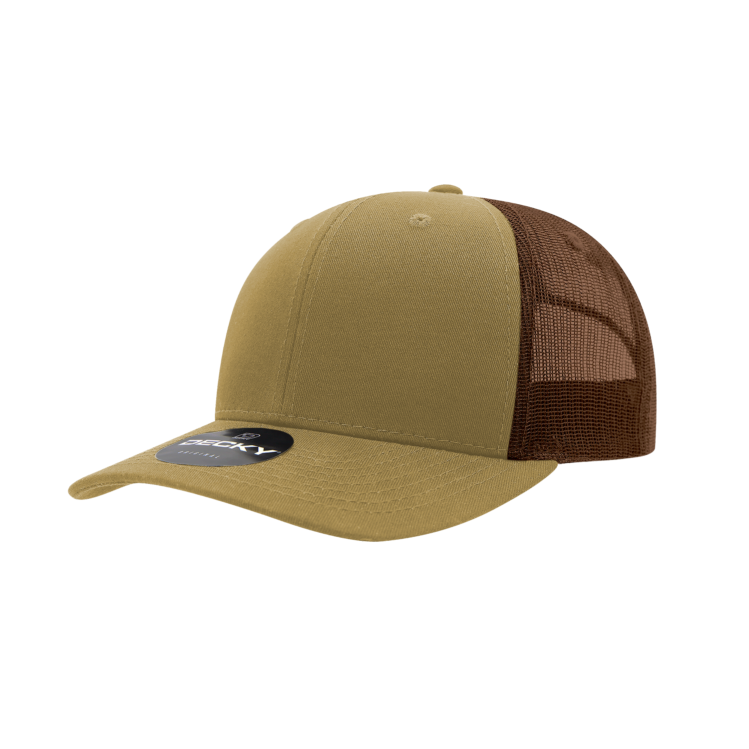 6 Panel Mid Profile Structured Cotton Blend Trucker