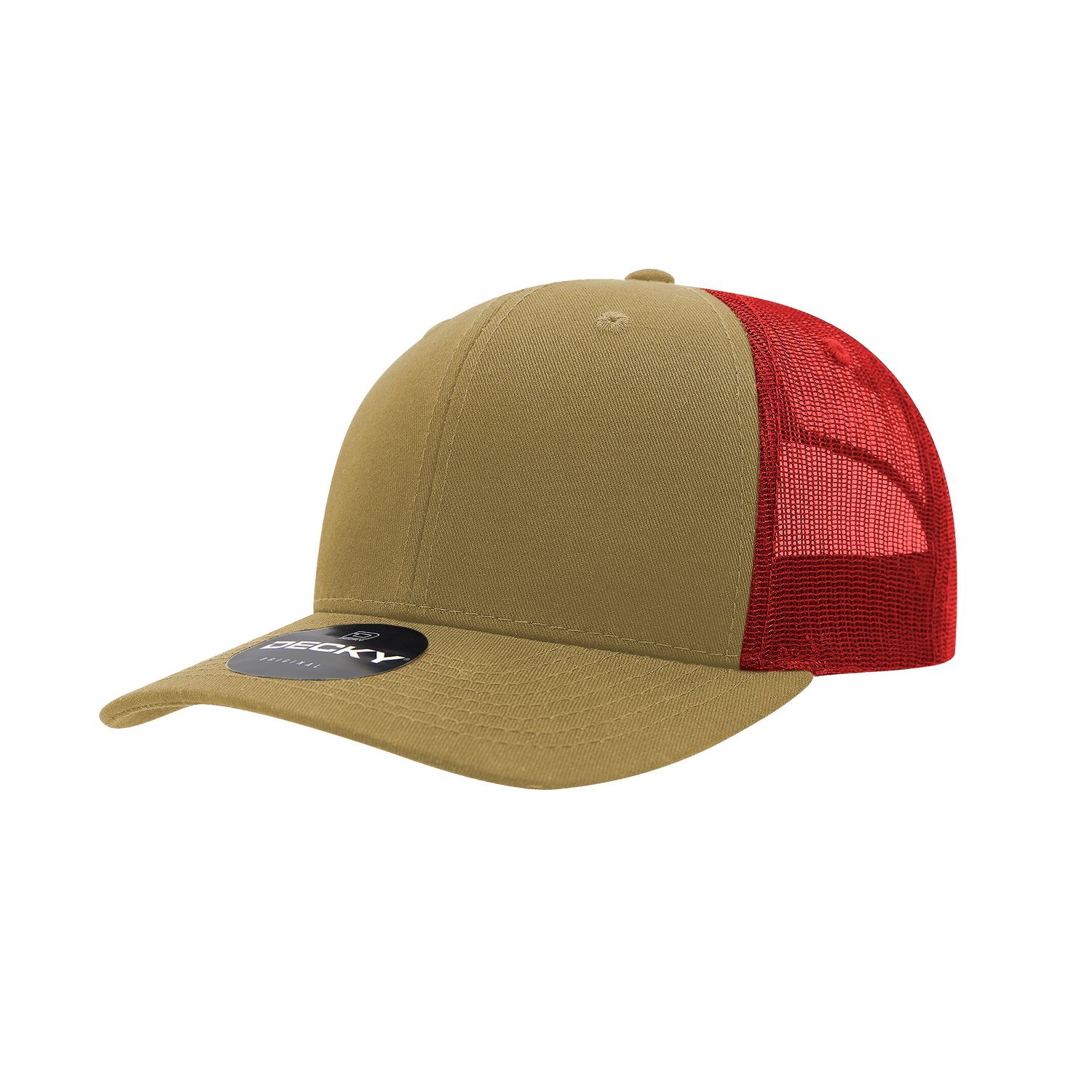 6 Panel Mid Profile Structured Cotton Blend Trucker