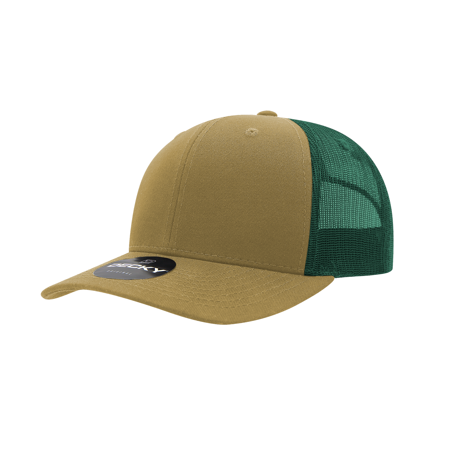 6 Panel Mid Profile Structured Cotton Blend Trucker