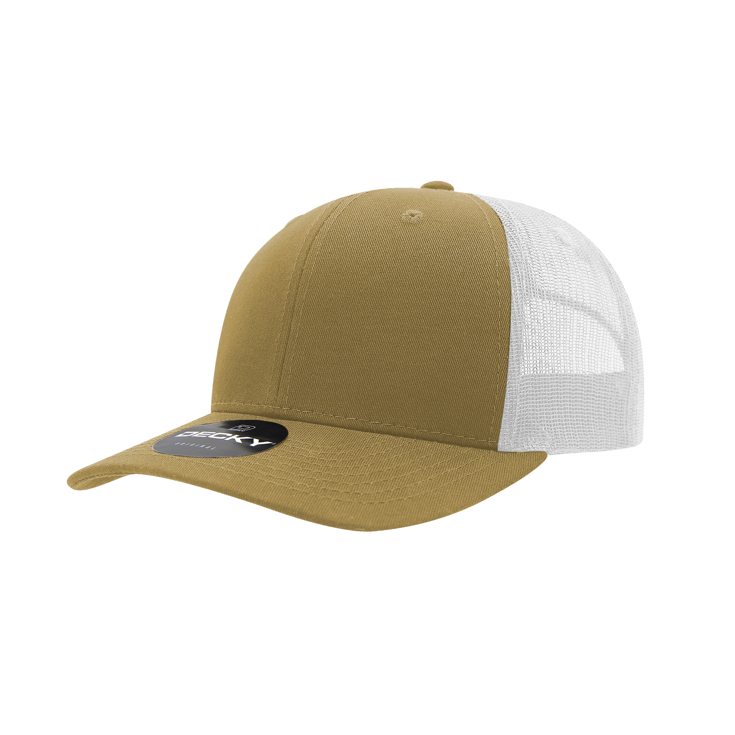 6 Panel Mid Profile Structured Cotton Blend Trucker