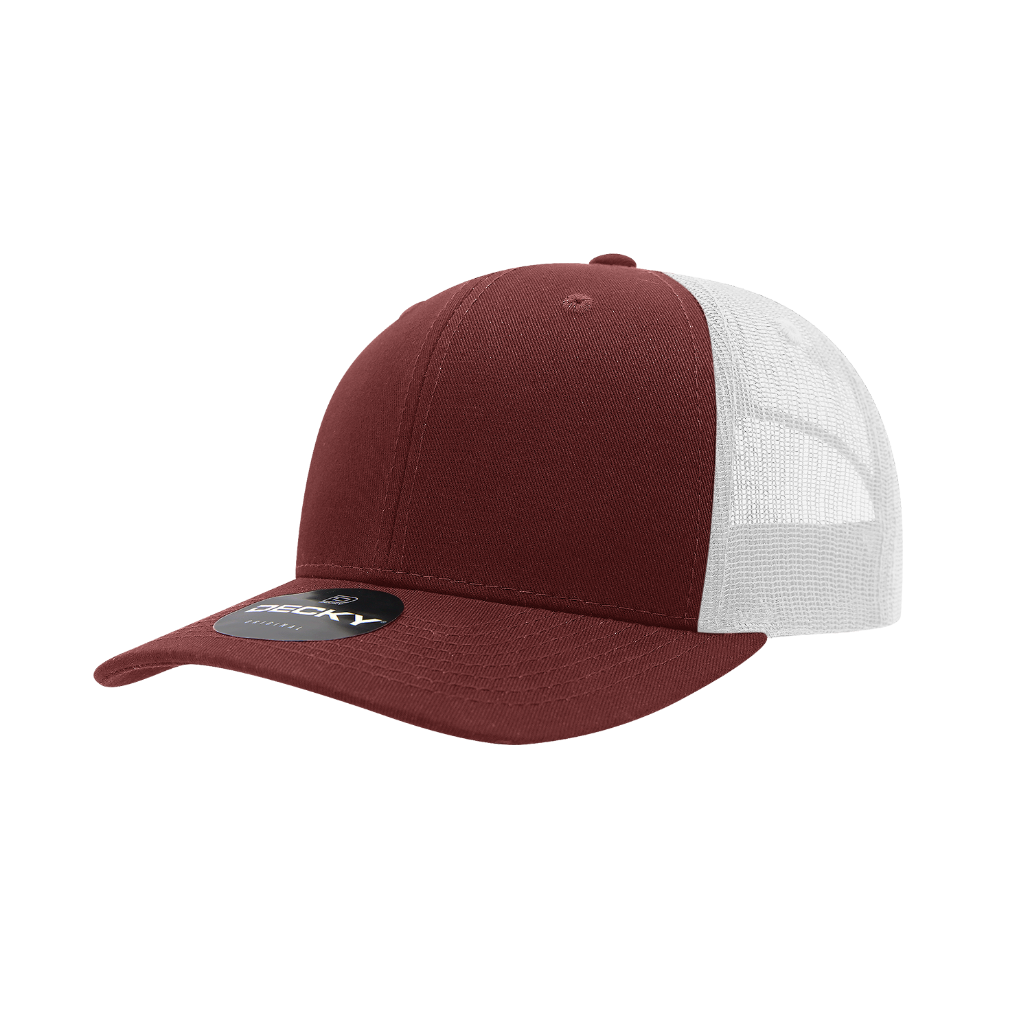 6 Panel Mid Profile Structured Cotton Blend Trucker