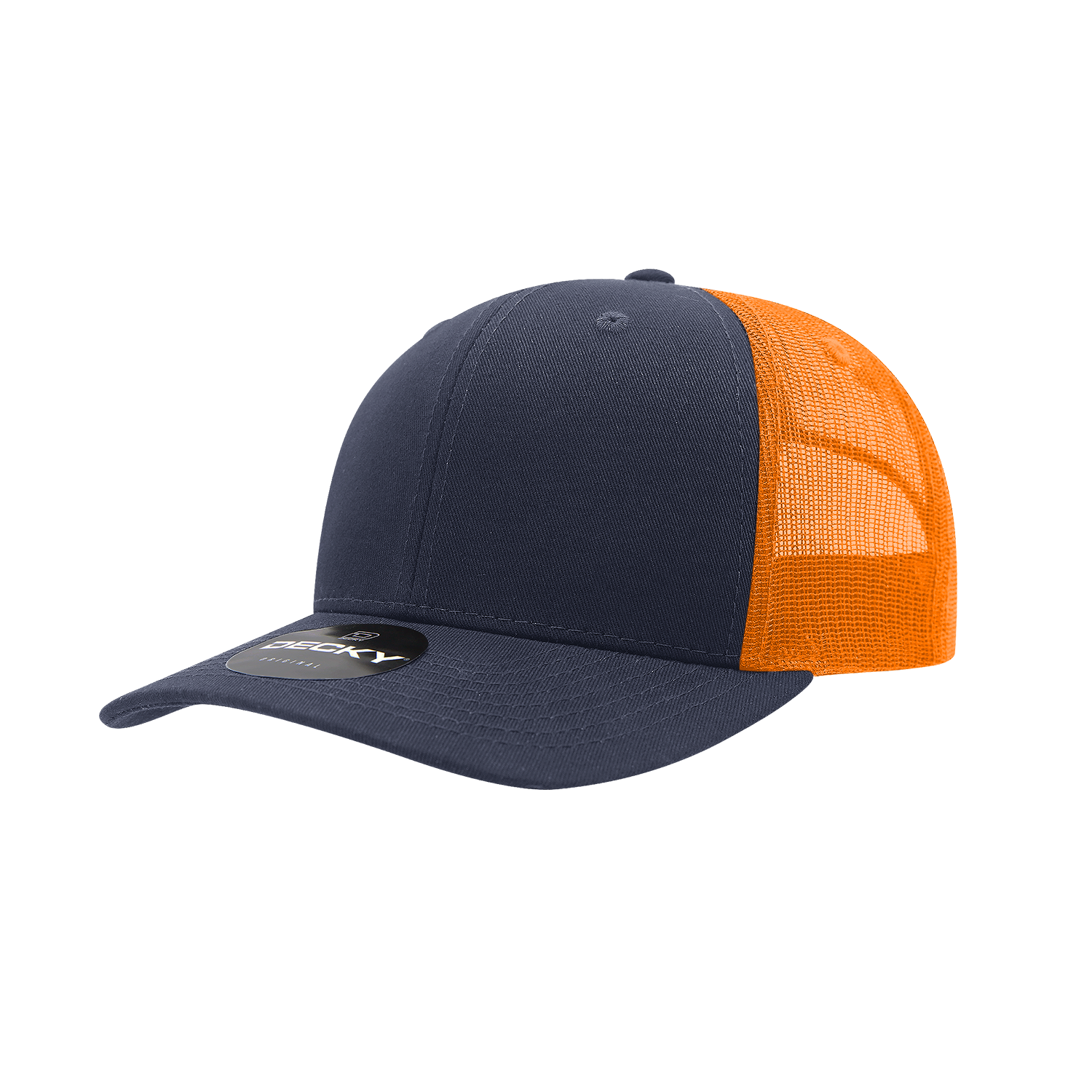 6 Panel Mid Profile Structured Cotton Blend Trucker