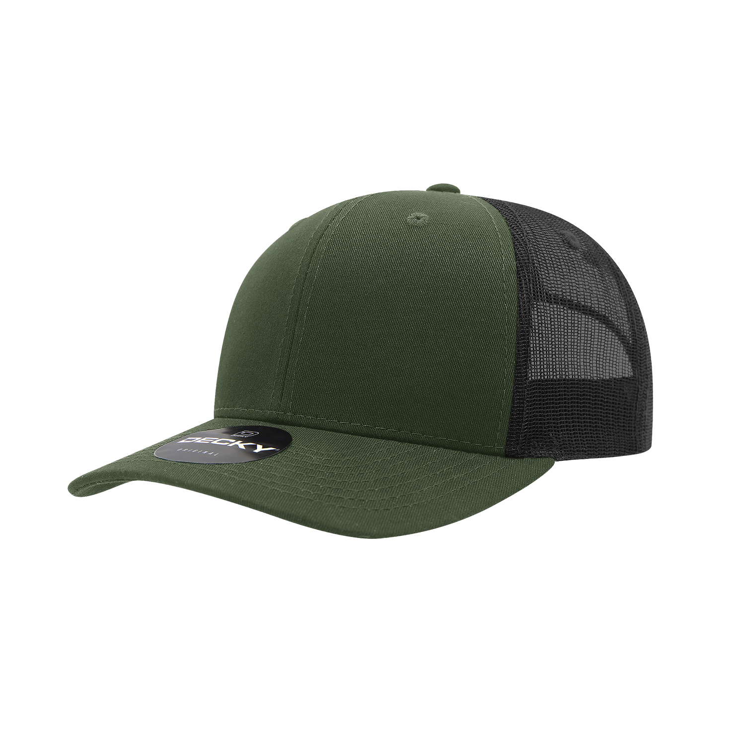 6 Panel Mid Profile Structured Cotton Blend Trucker