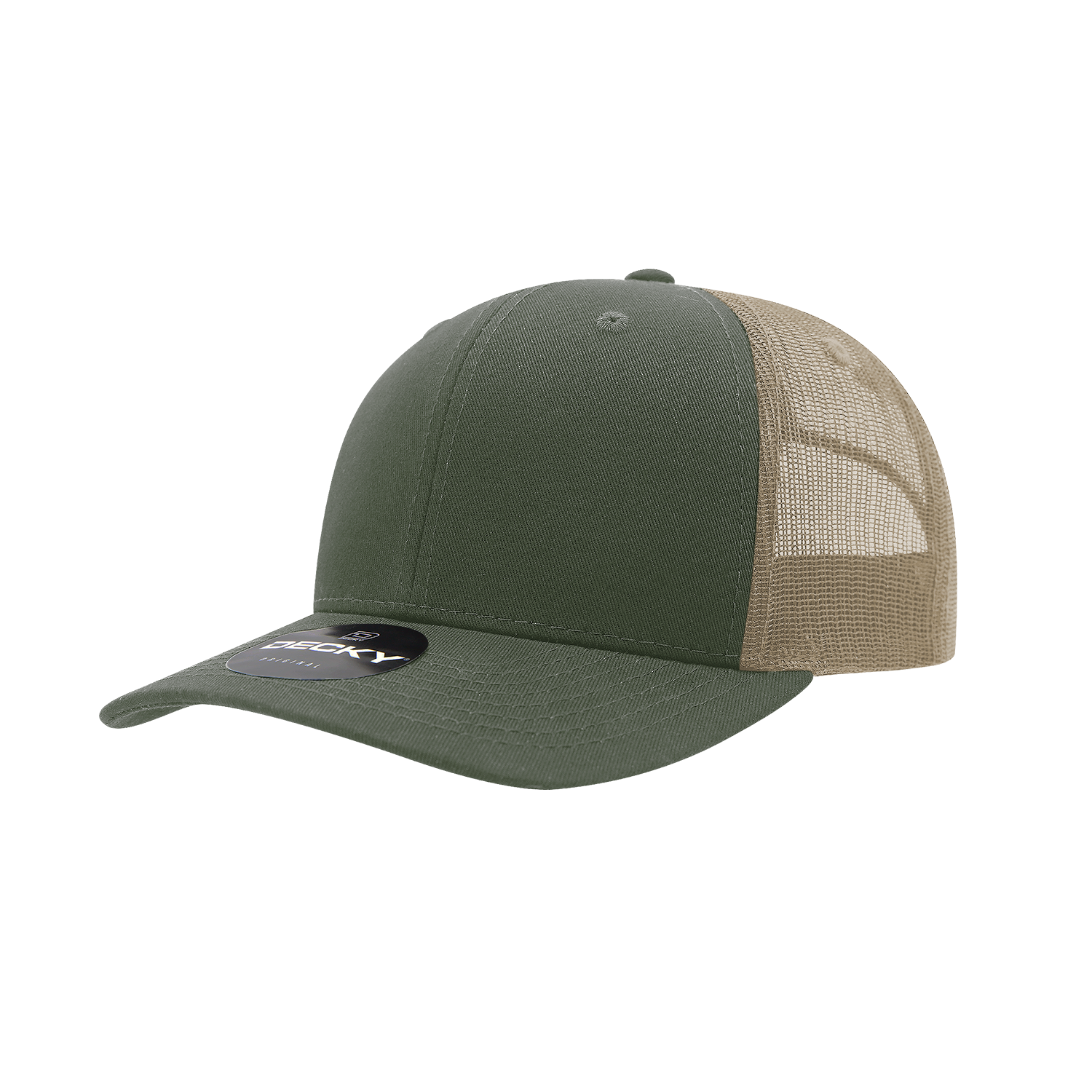 6 Panel Mid Profile Structured Cotton Blend Trucker