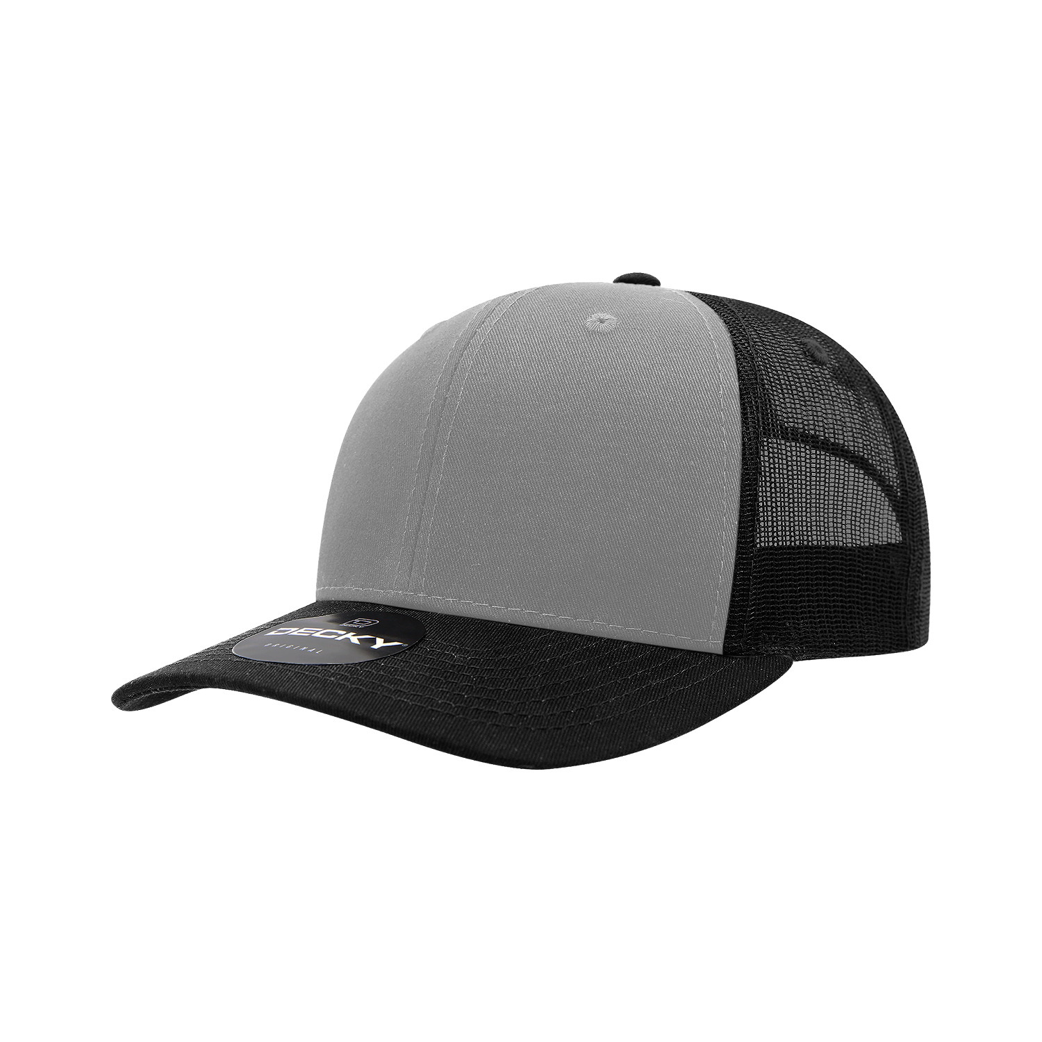 6 Panel Mid Profile Structured Cotton Blend Trucker