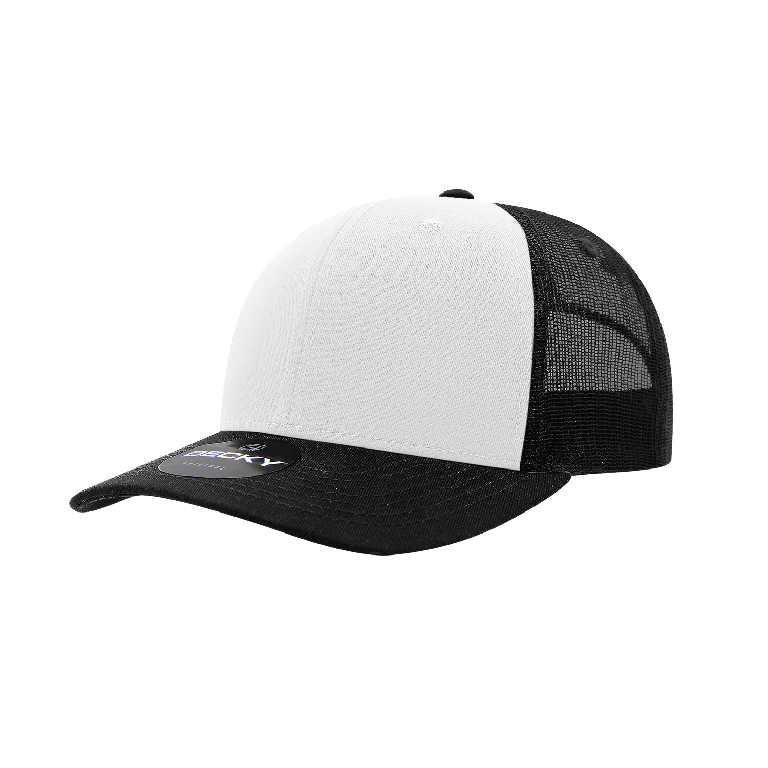 6 Panel Mid Profile Structured Cotton Blend Trucker
