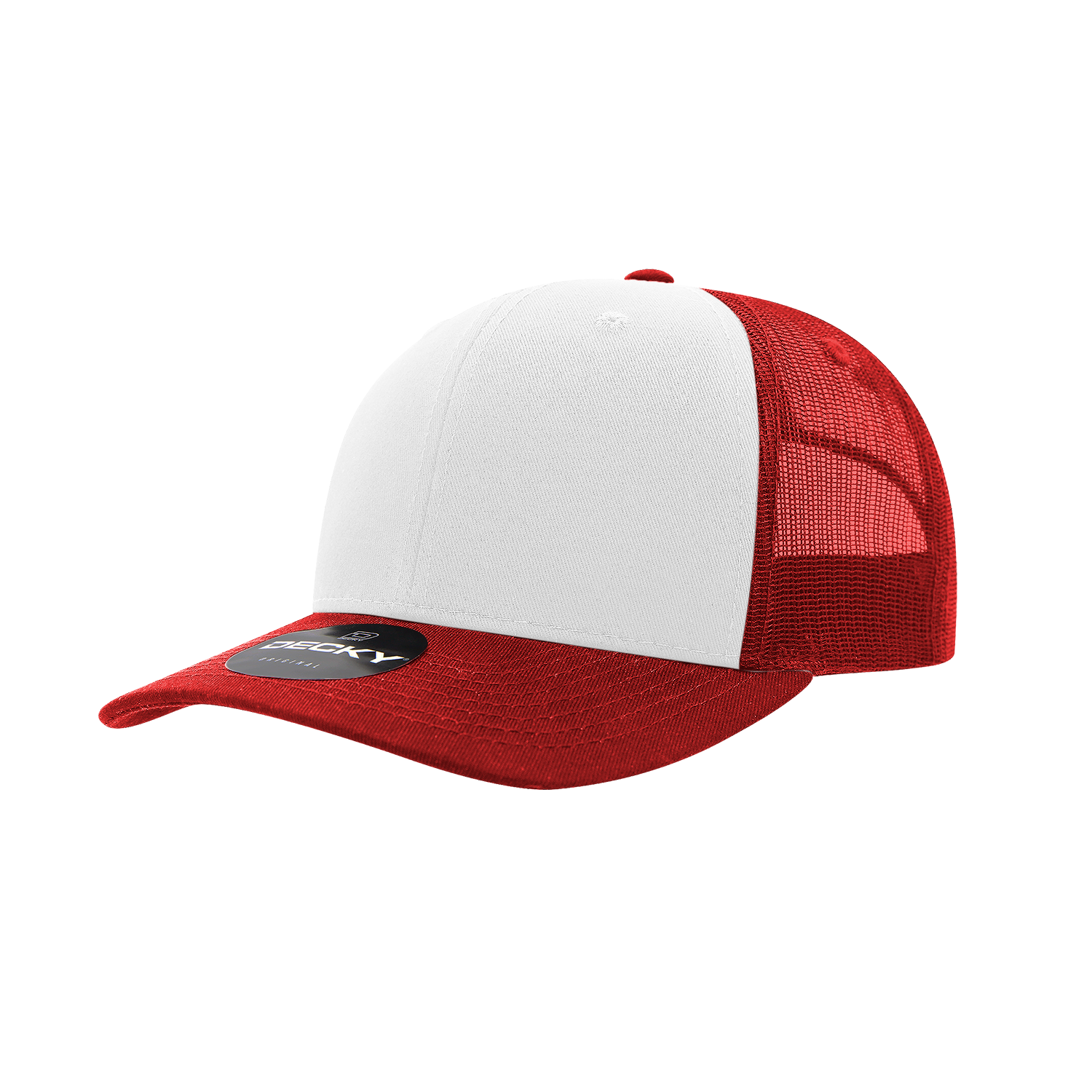 6 Panel Mid Profile Structured Cotton Blend Trucker