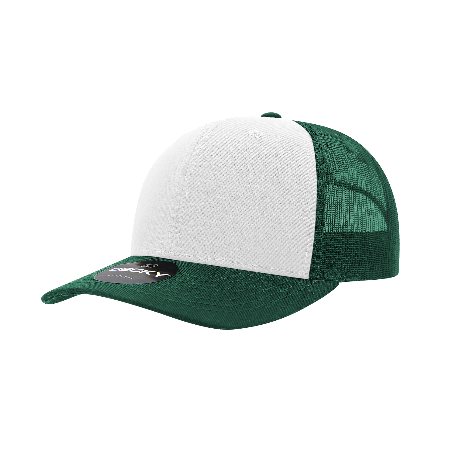 6 Panel Mid Profile Structured Cotton Blend Trucker
