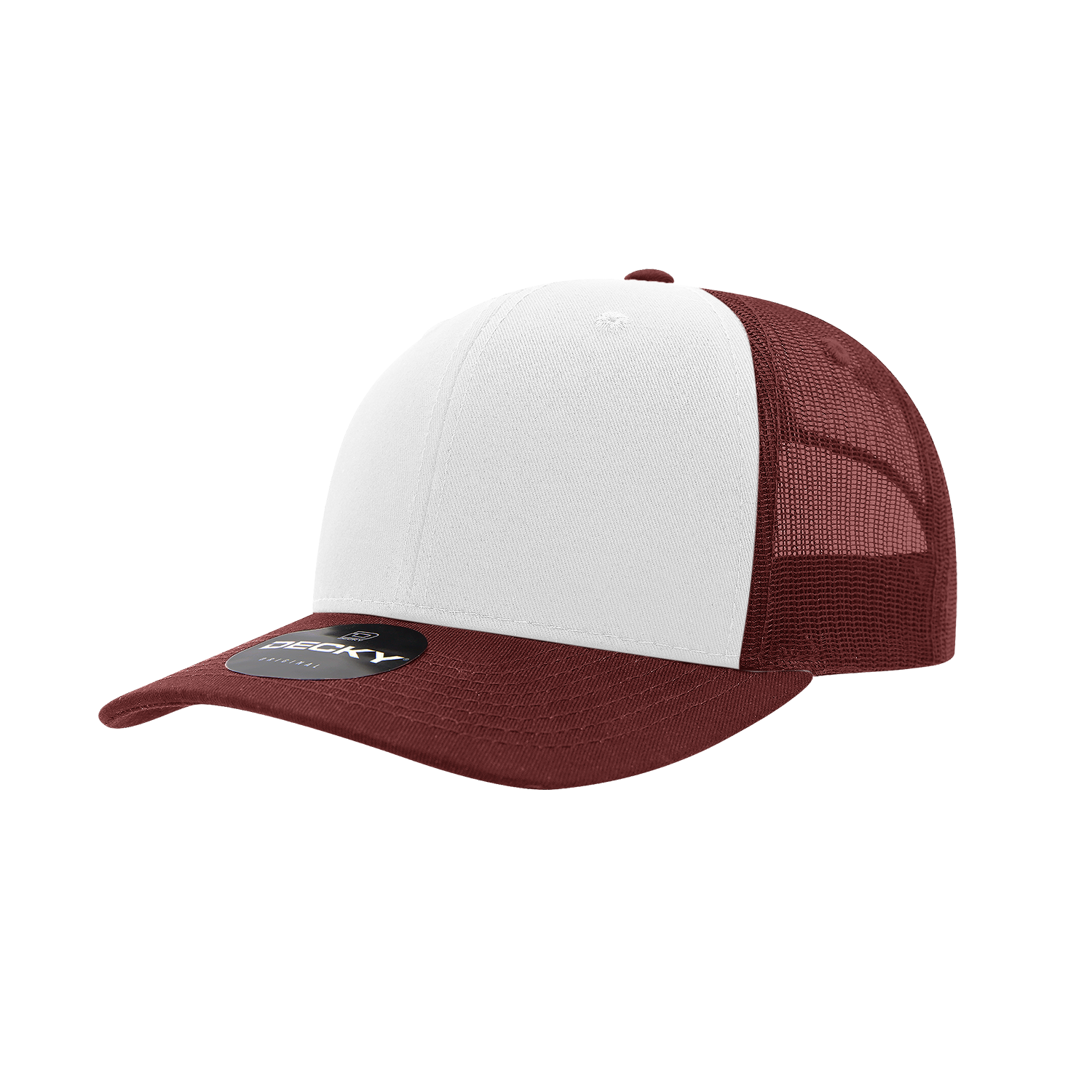 6 Panel Mid Profile Structured Cotton Blend Trucker