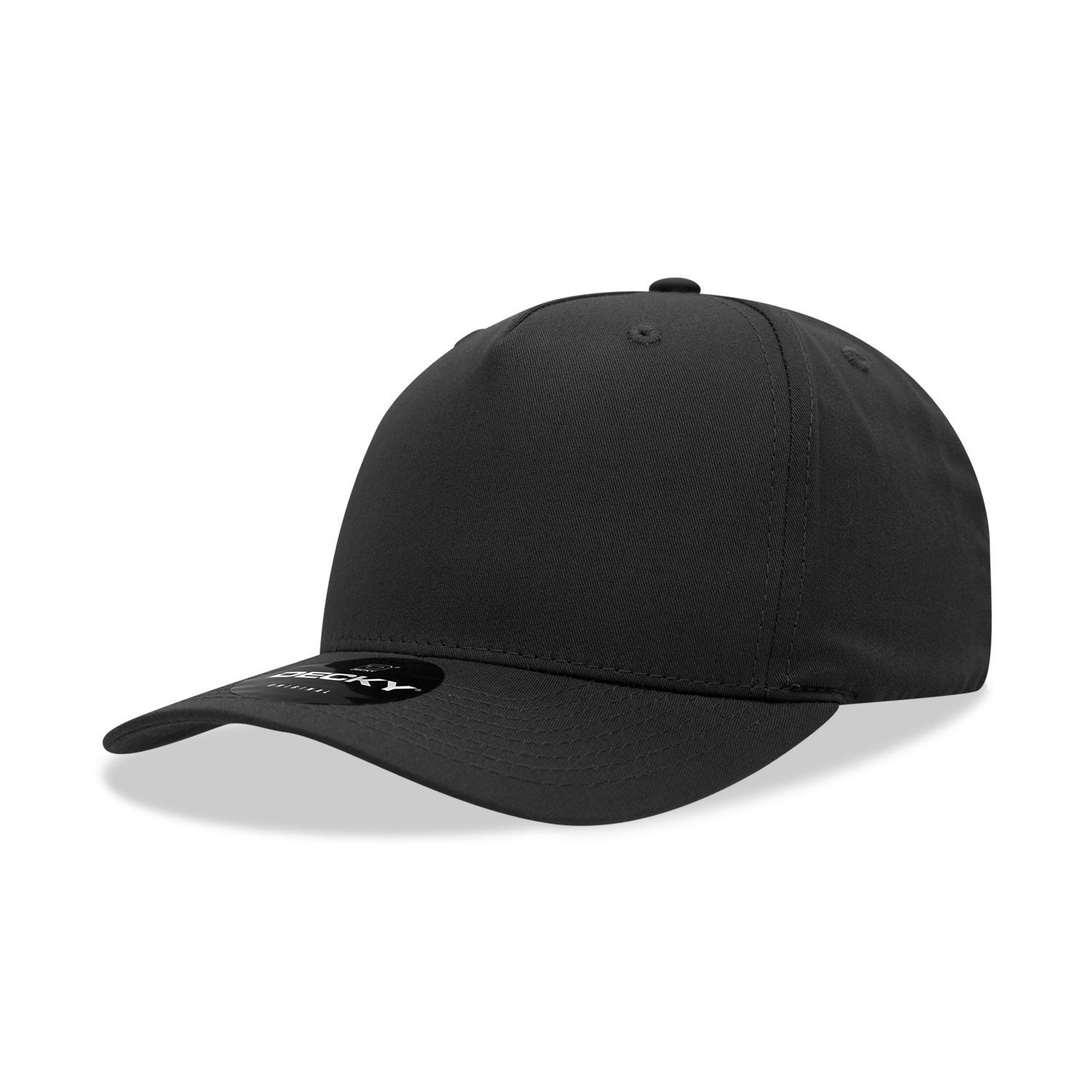 5 Panel Mid Profile Structured Cotton Blend Cap