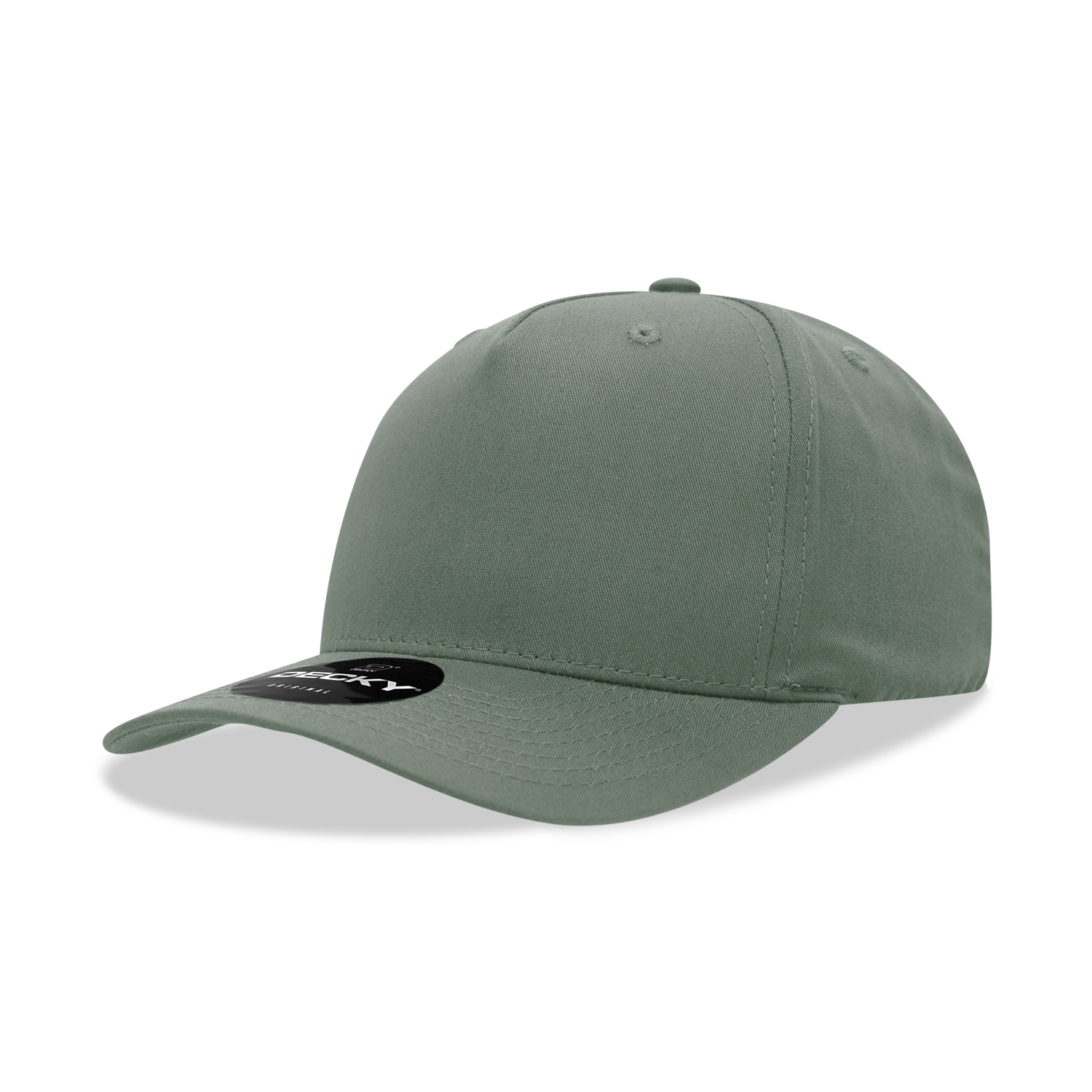 5 Panel Mid Profile Structured Cotton Blend Cap