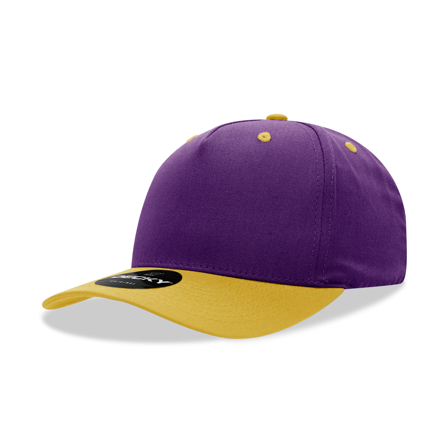 5 Panel Mid Profile Structured Cotton Blend Cap