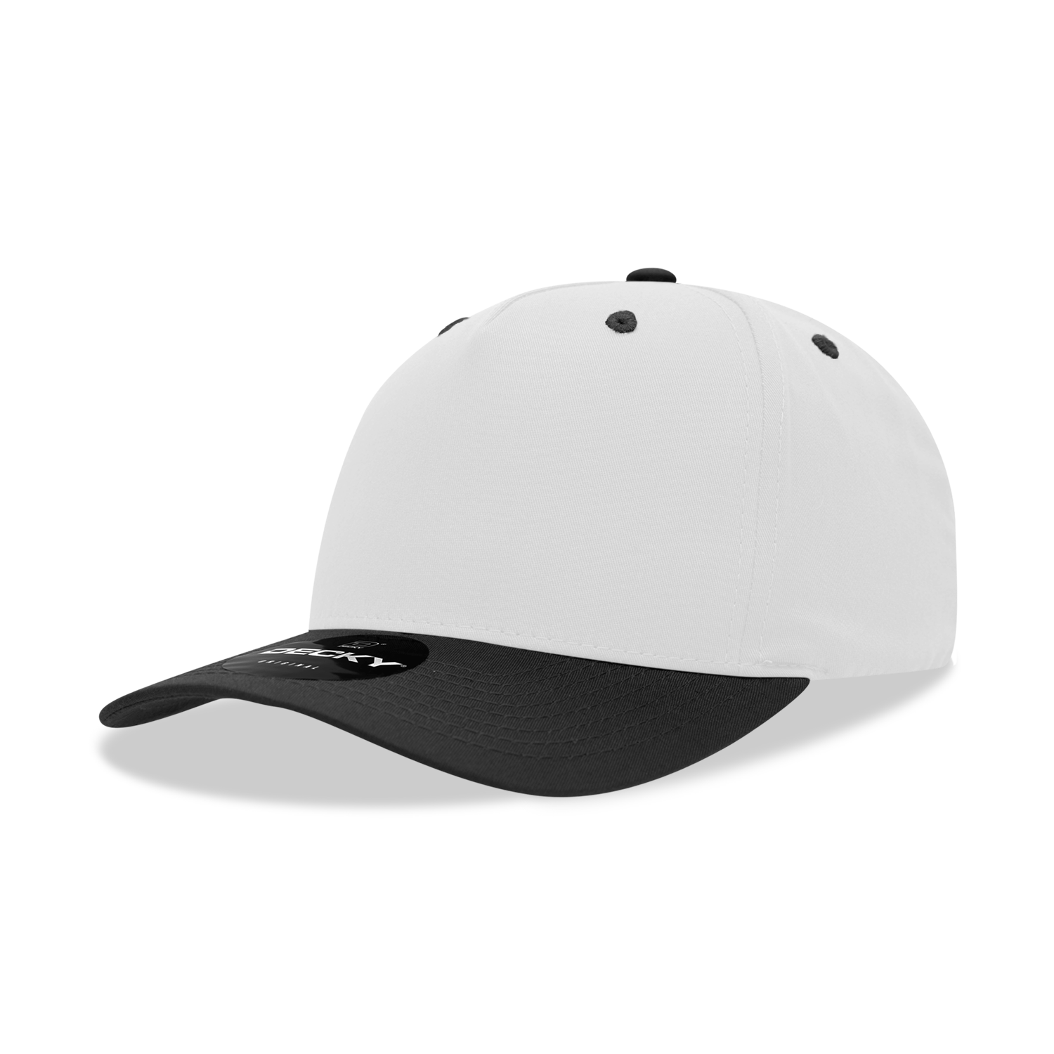 5 Panel Mid Profile Structured Cotton Blend Cap