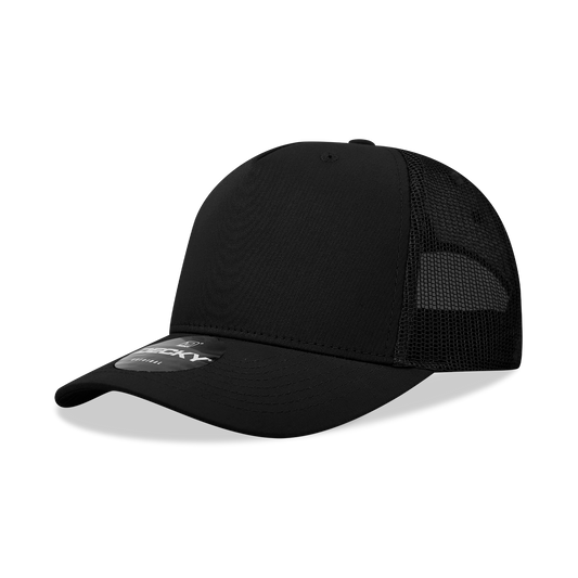 5 Panel Mid Profile Structured Cotton Blend Trucker