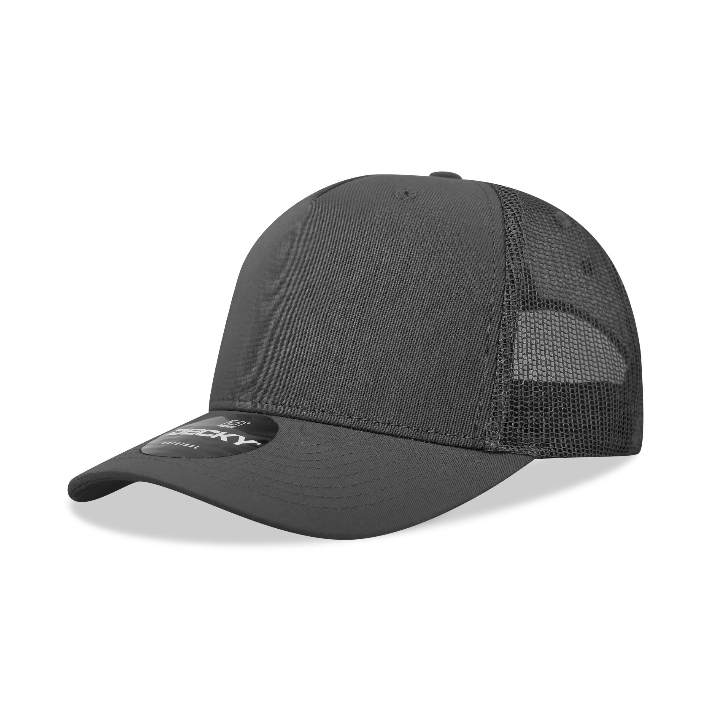 5 Panel Mid Profile Structured Cotton Blend Trucker