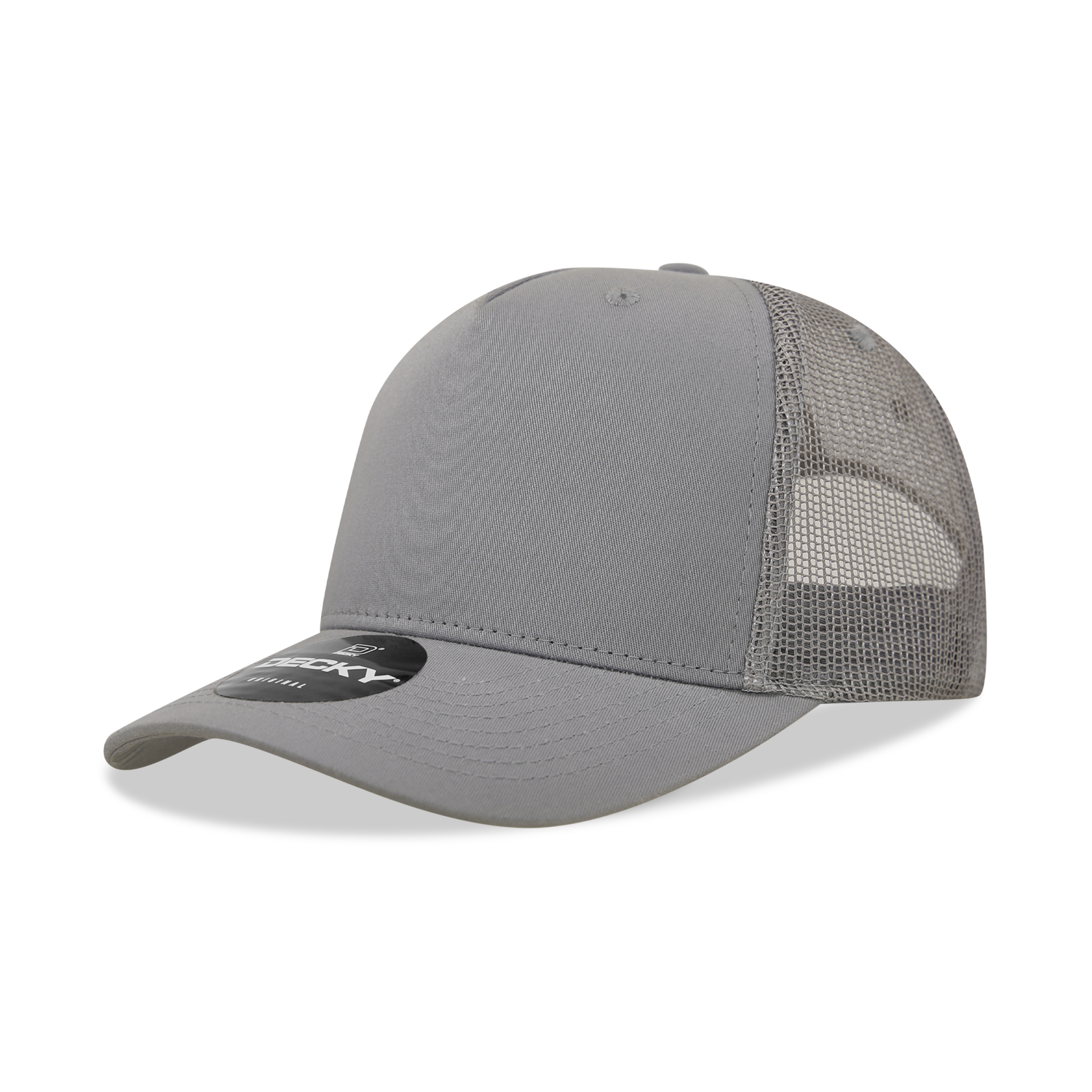 5 Panel Mid Profile Structured Cotton Blend Trucker