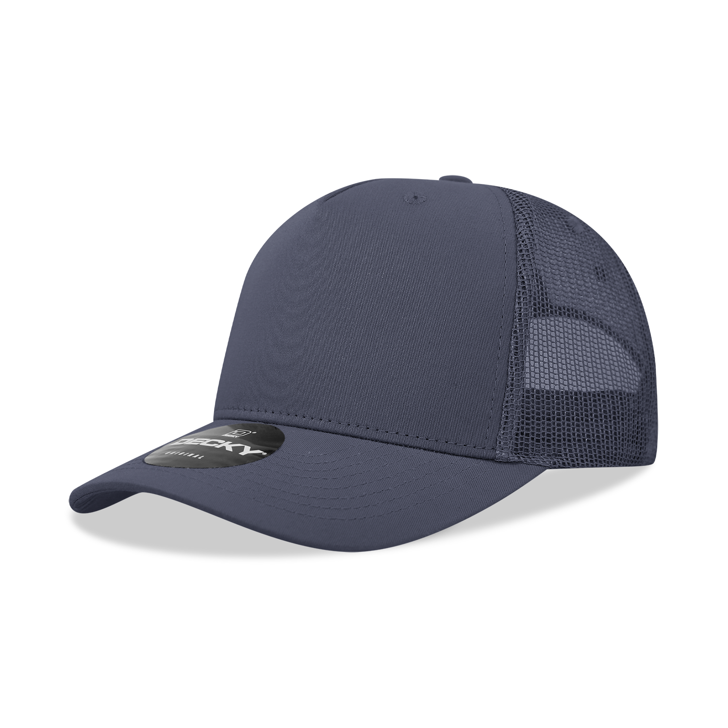 5 Panel Mid Profile Structured Cotton Blend Trucker