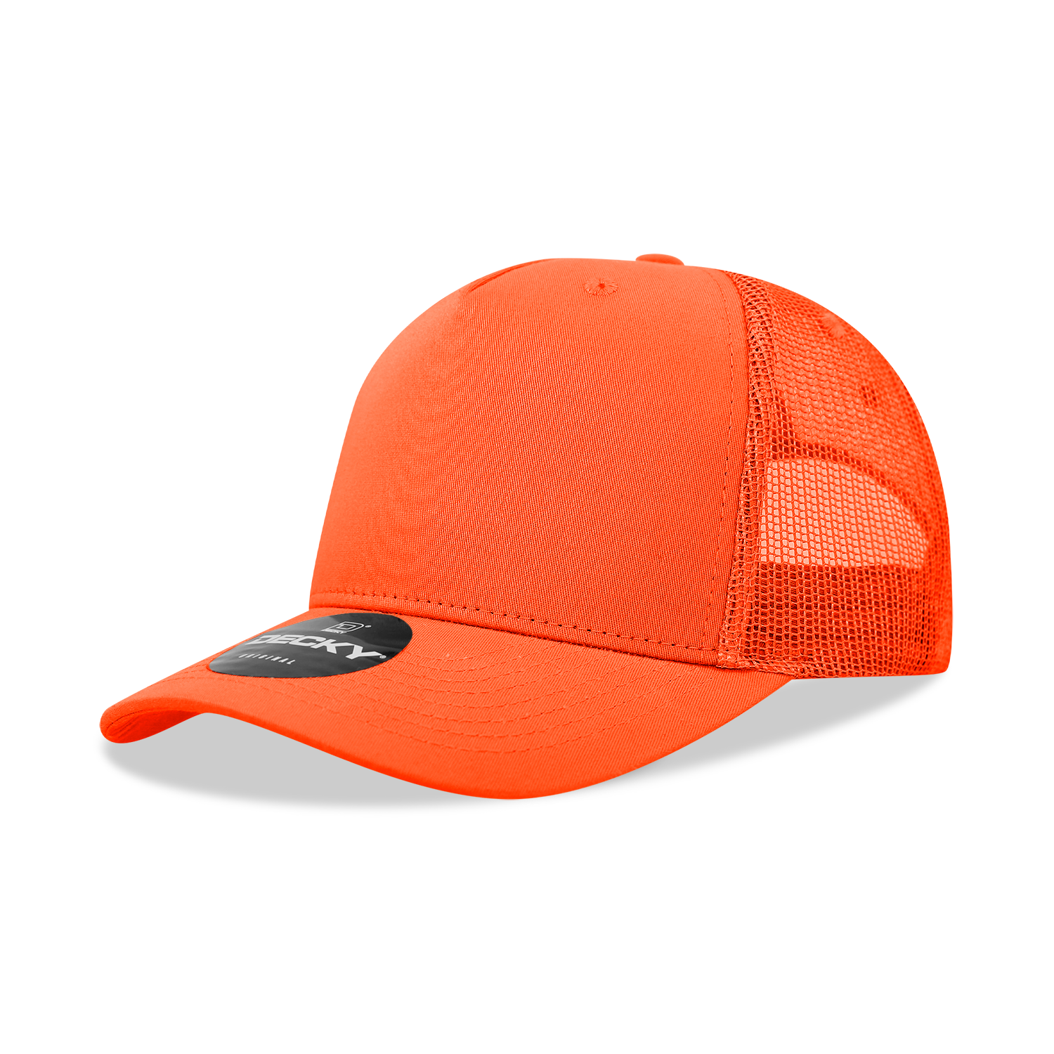 5 Panel Mid Profile Structured Cotton Blend Trucker