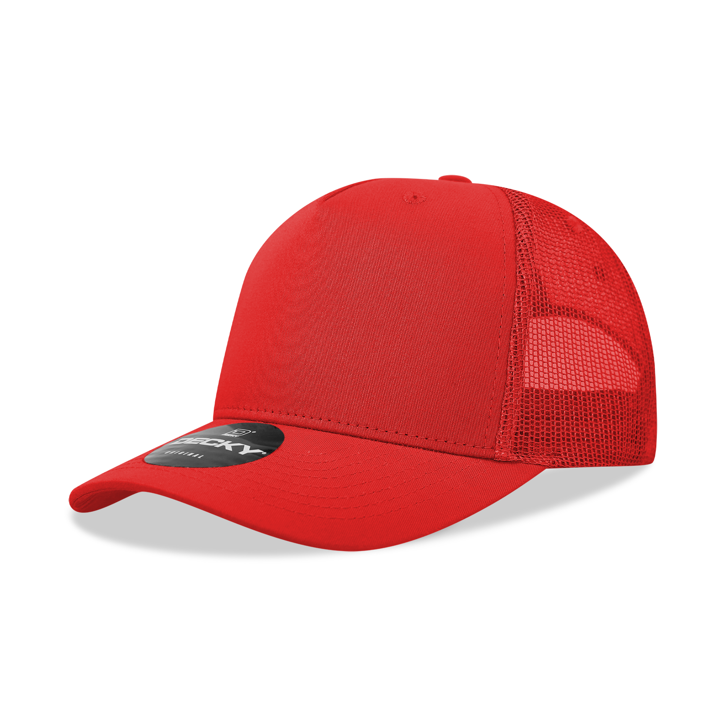 5 Panel Mid Profile Structured Cotton Blend Trucker