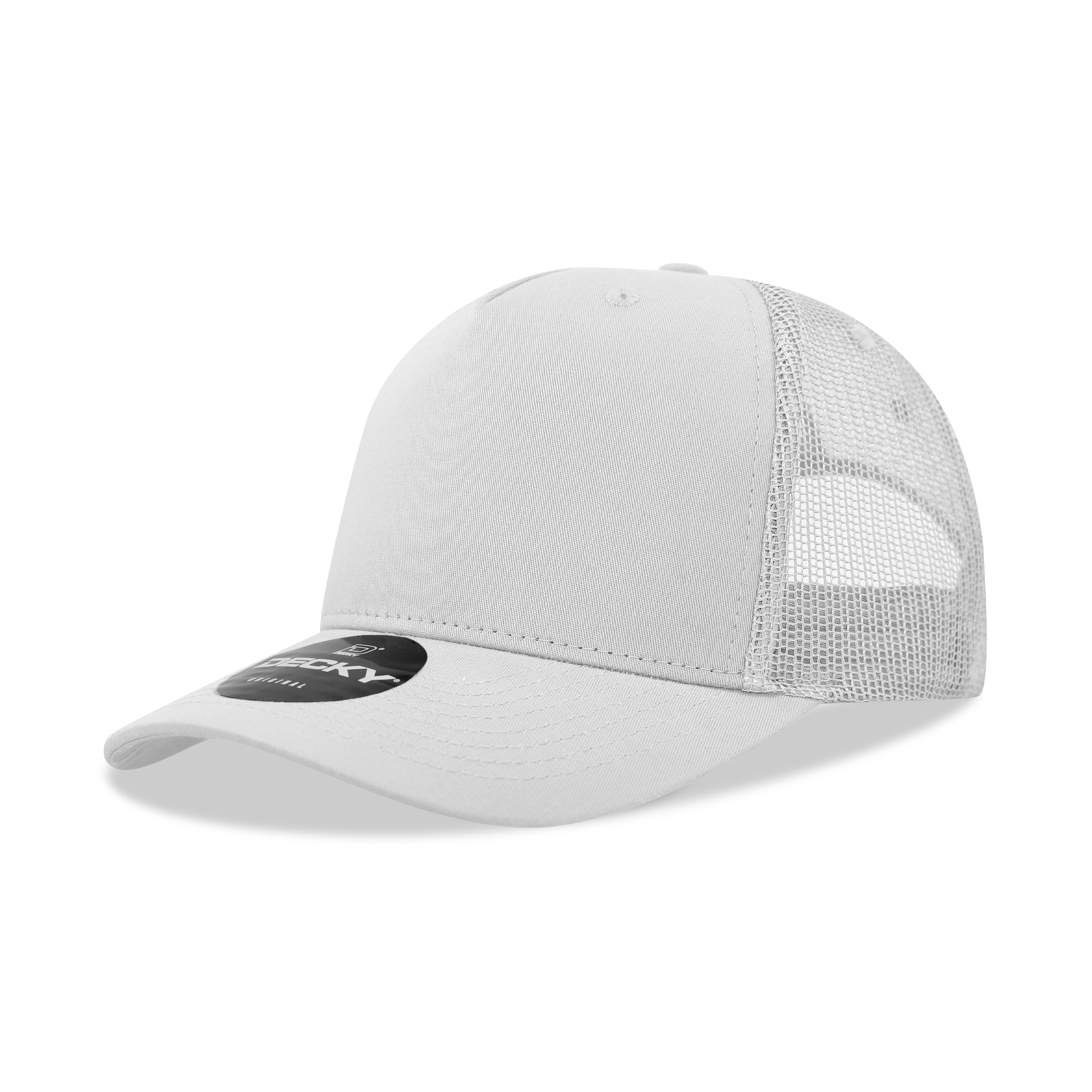 5 Panel Mid Profile Structured Cotton Blend Trucker