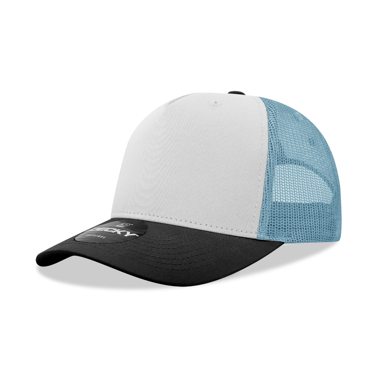 5 Panel Mid Profile Structured Cotton Blend Trucker