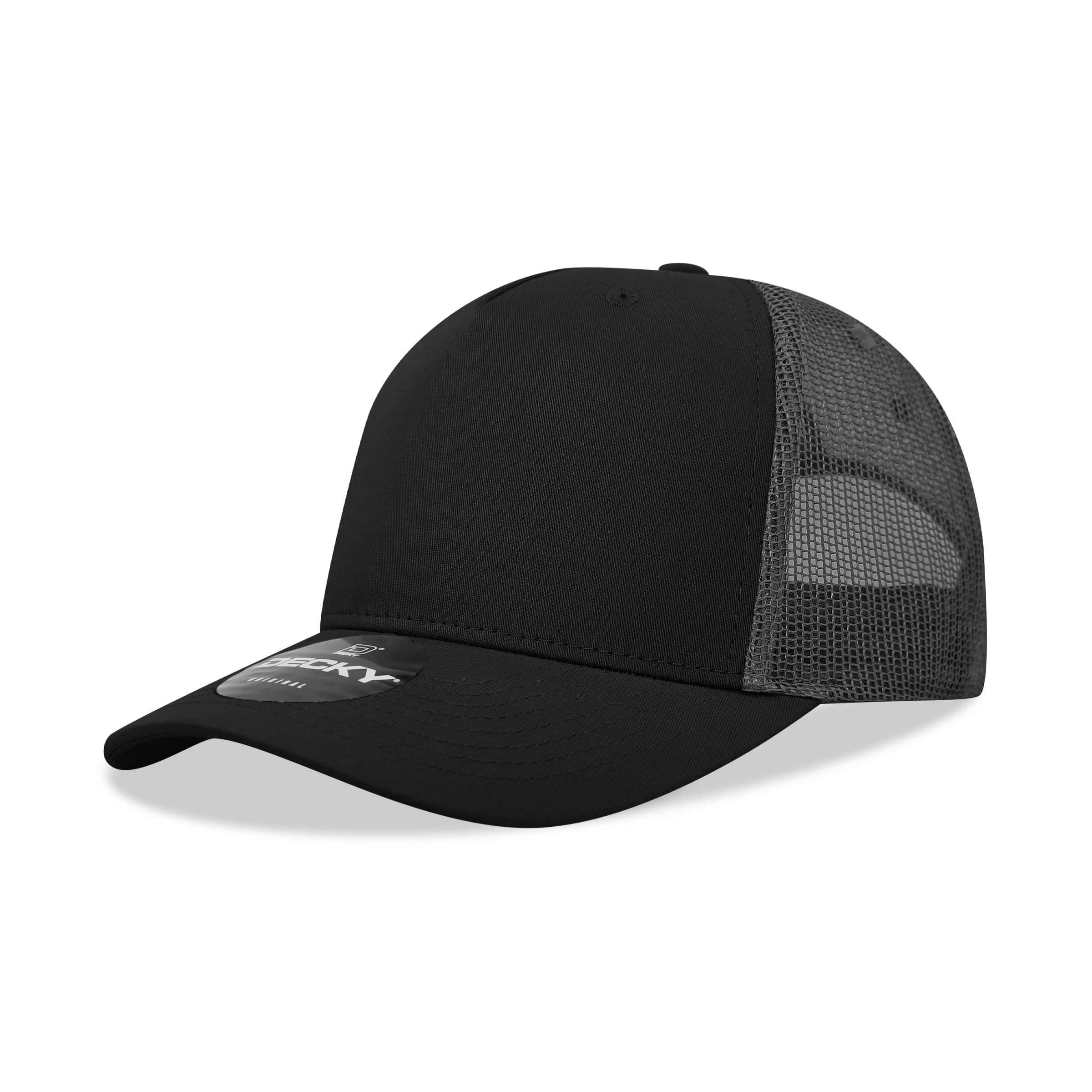 5 Panel Mid Profile Structured Cotton Blend Trucker
