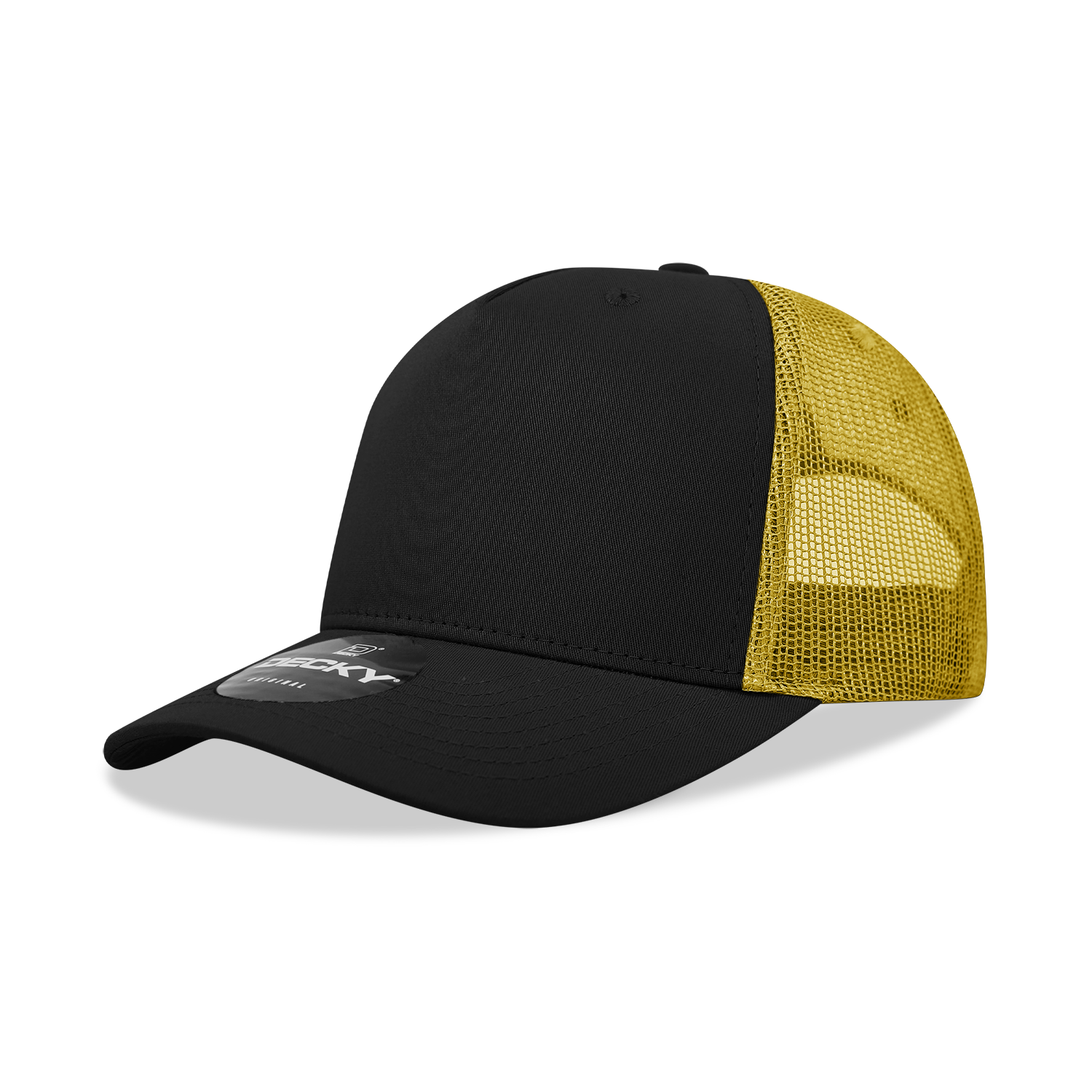 5 Panel Mid Profile Structured Cotton Blend Trucker