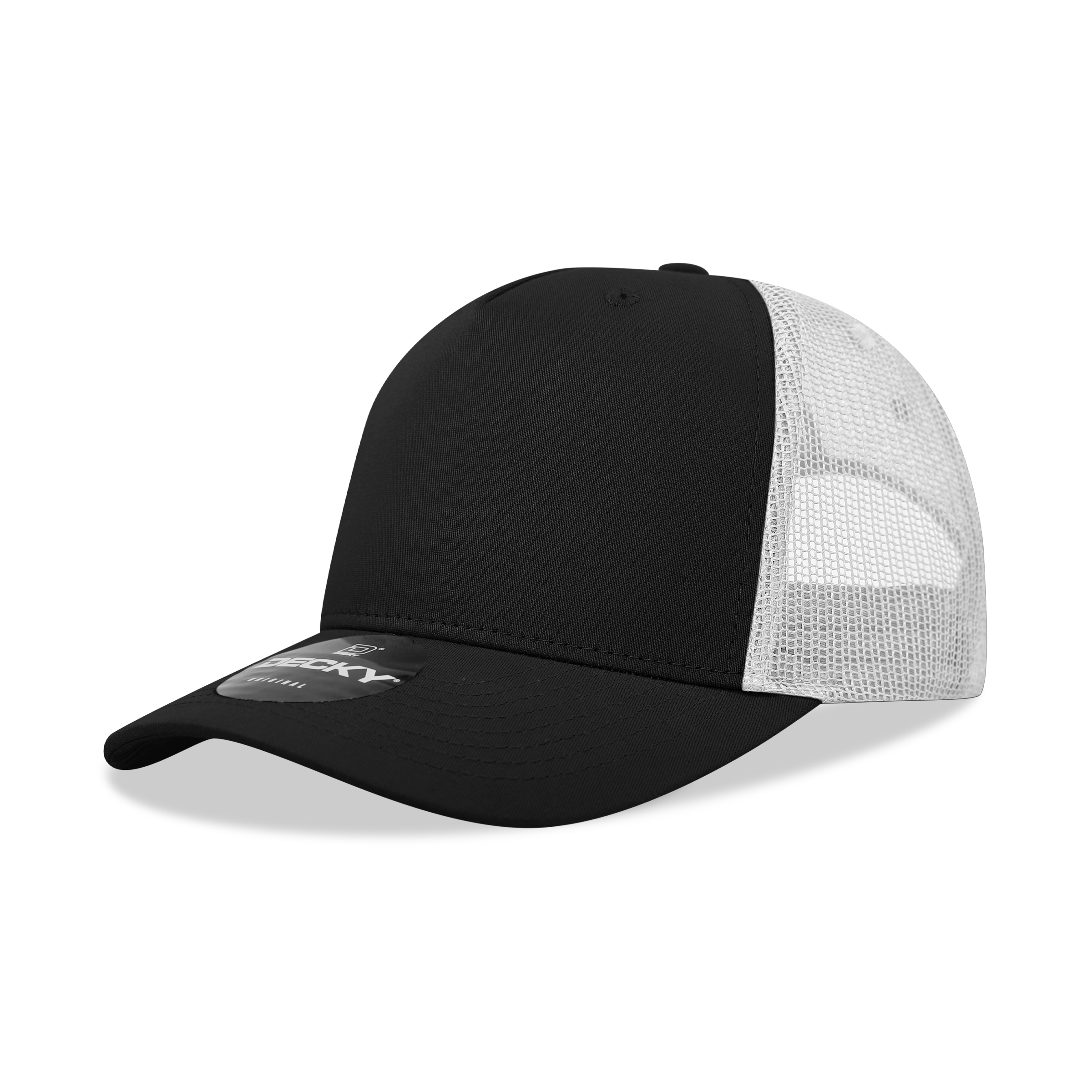 5 Panel Mid Profile Structured Cotton Blend Trucker