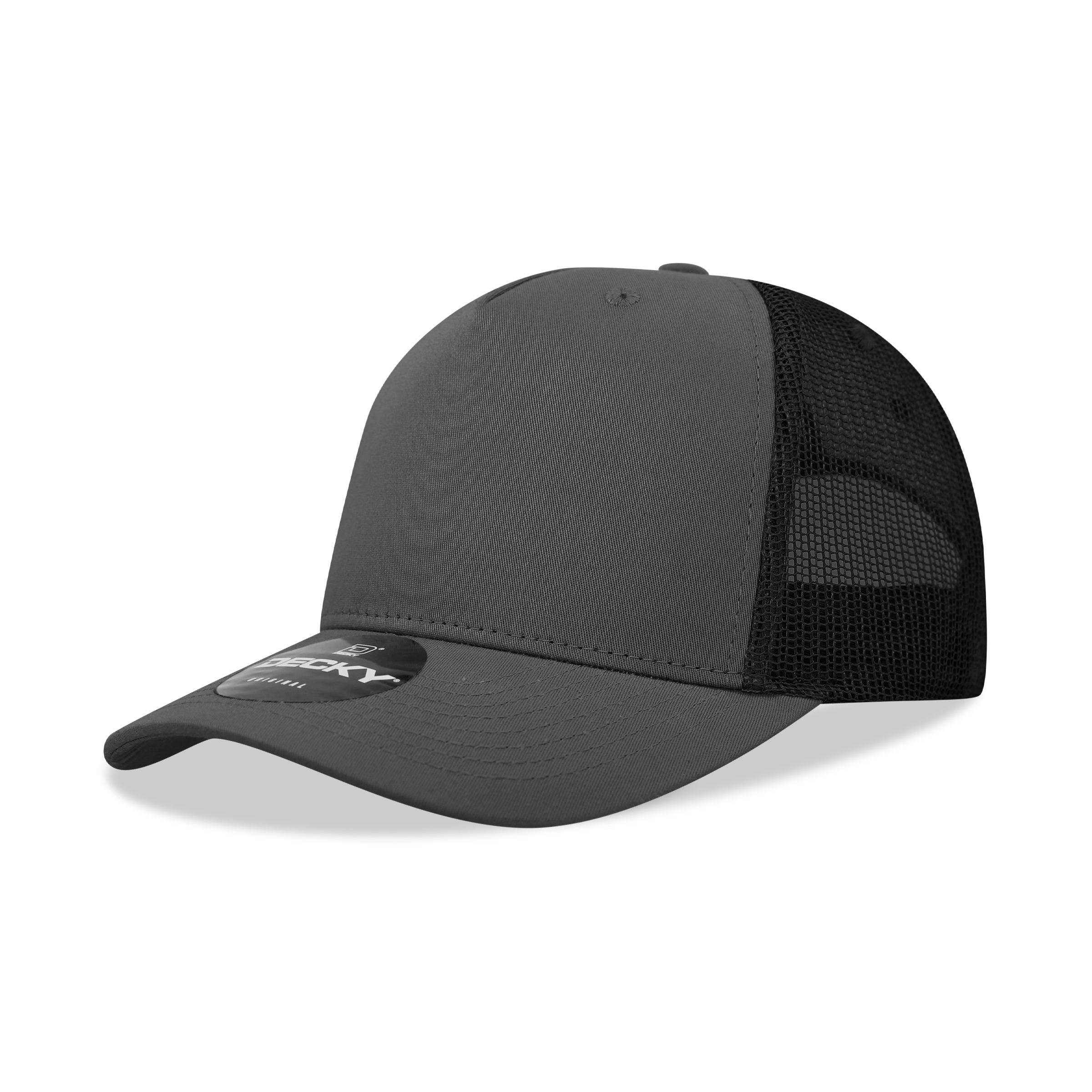 5 Panel Mid Profile Structured Cotton Blend Trucker