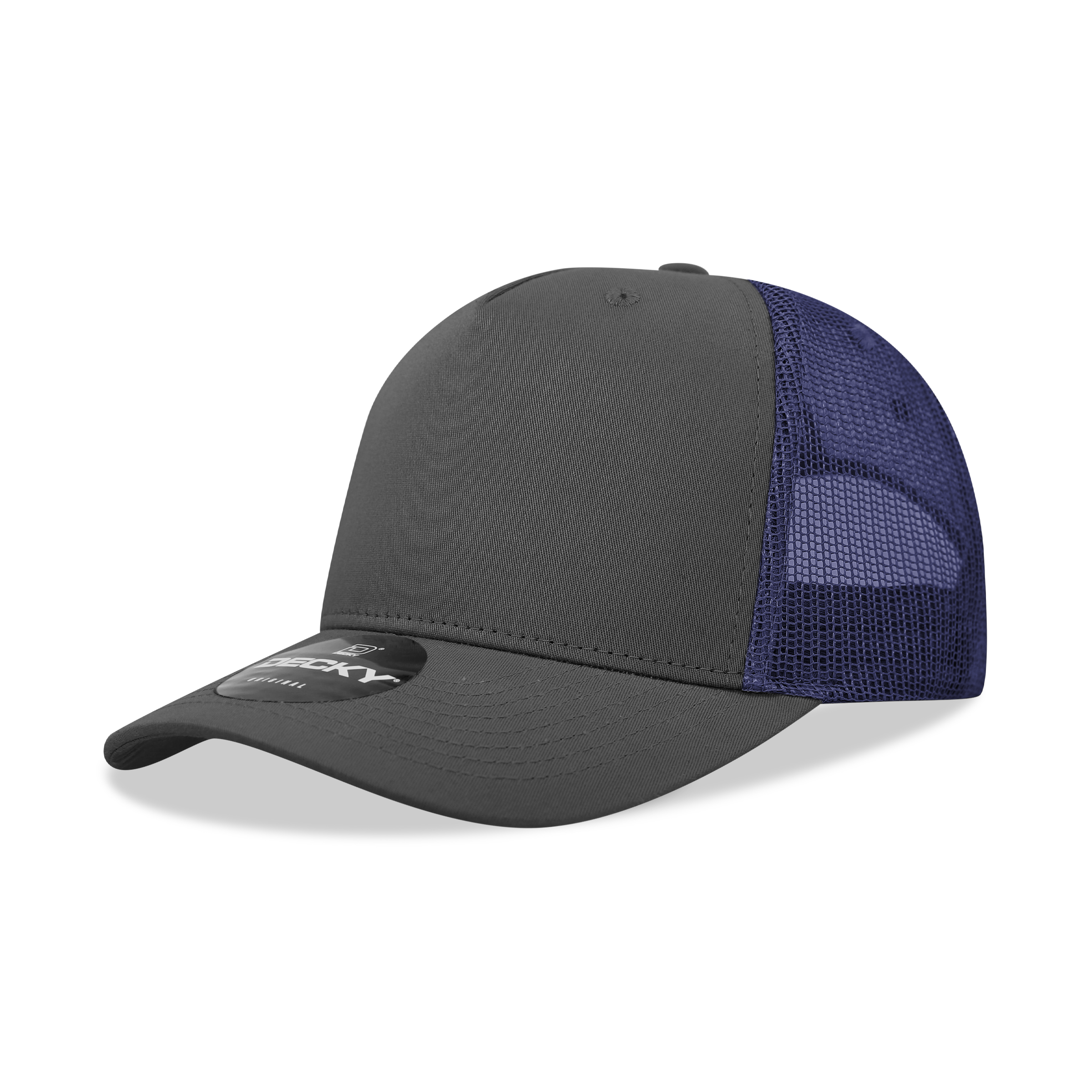 5 Panel Mid Profile Structured Cotton Blend Trucker