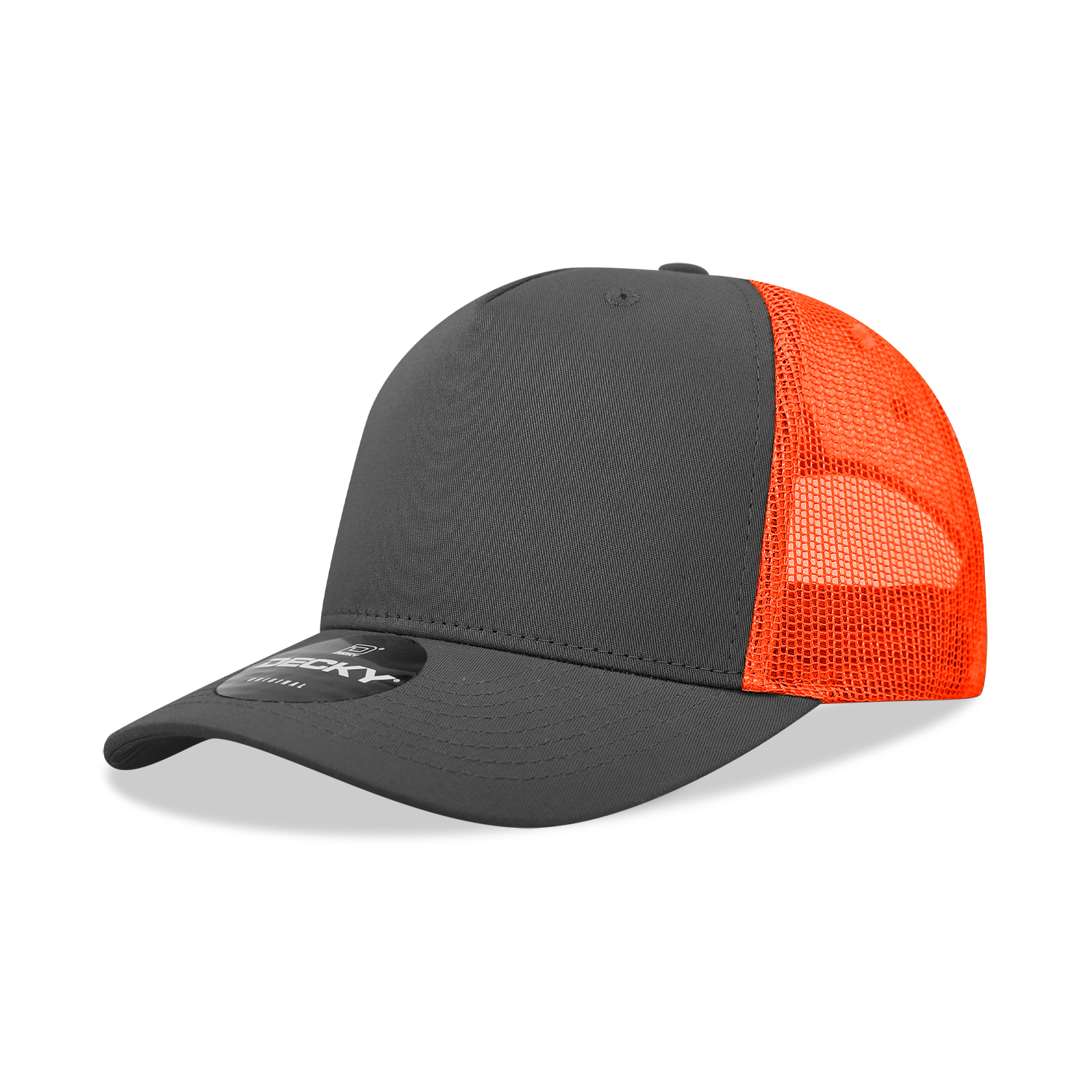 5 Panel Mid Profile Structured Cotton Blend Trucker