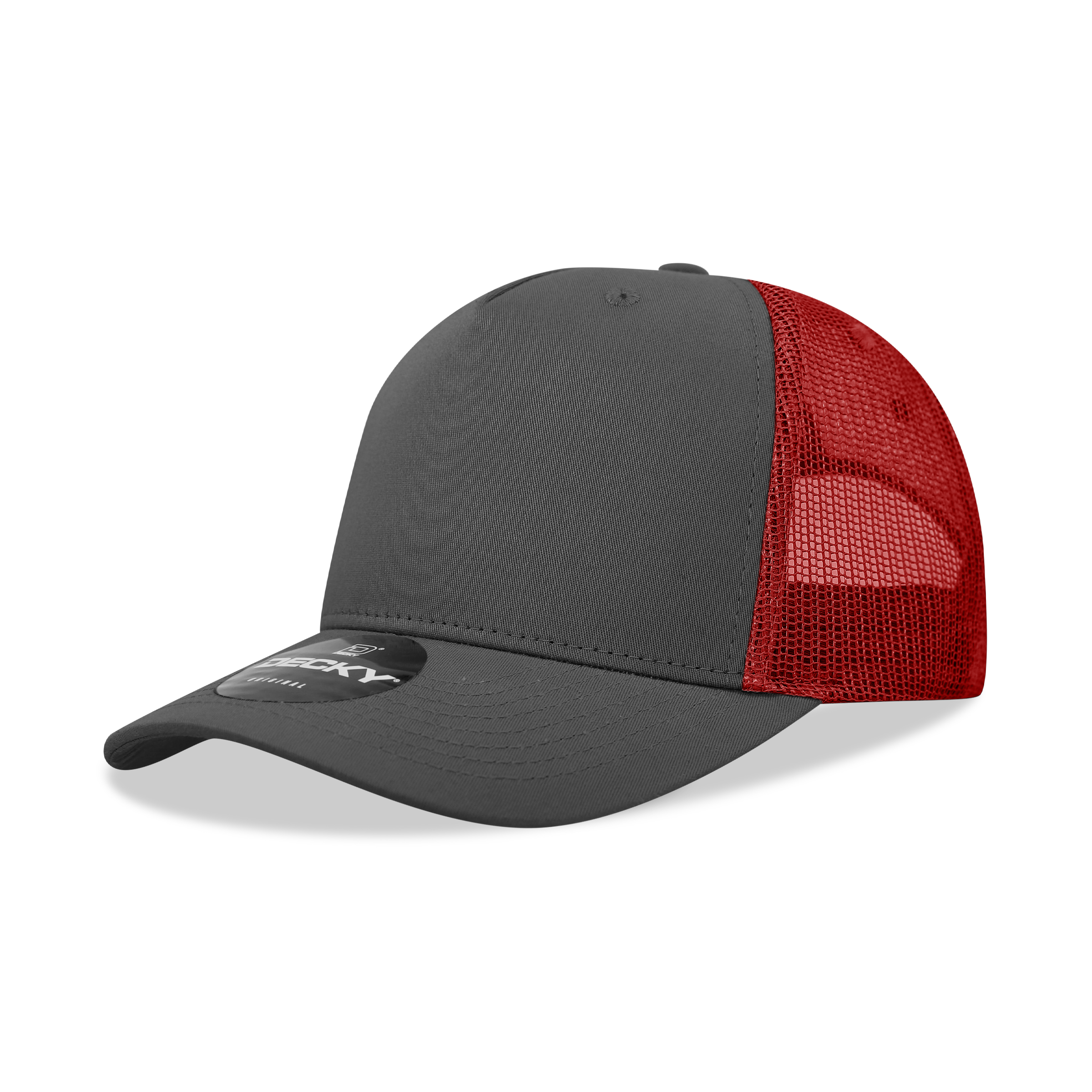 5 Panel Mid Profile Structured Cotton Blend Trucker
