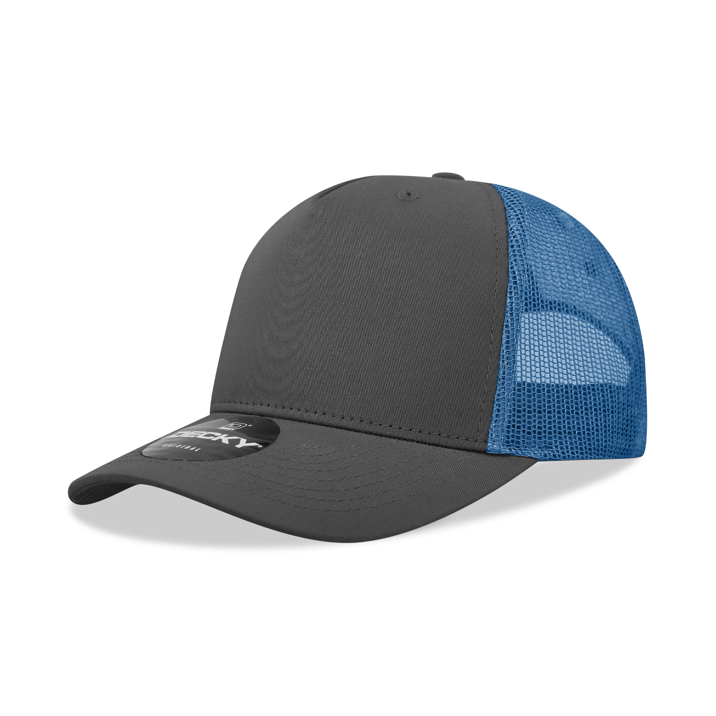 5 Panel Mid Profile Structured Cotton Blend Trucker