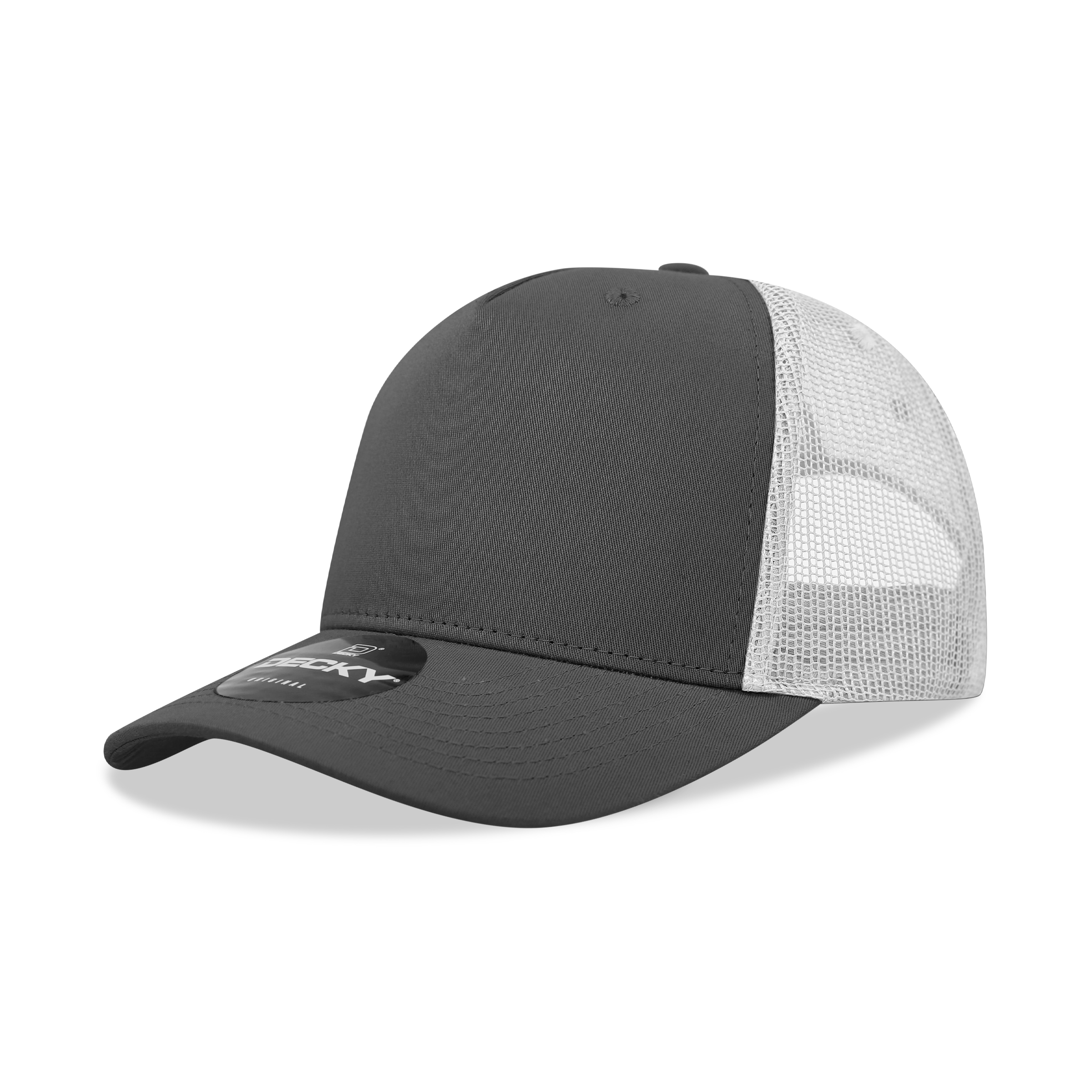 5 Panel Mid Profile Structured Cotton Blend Trucker