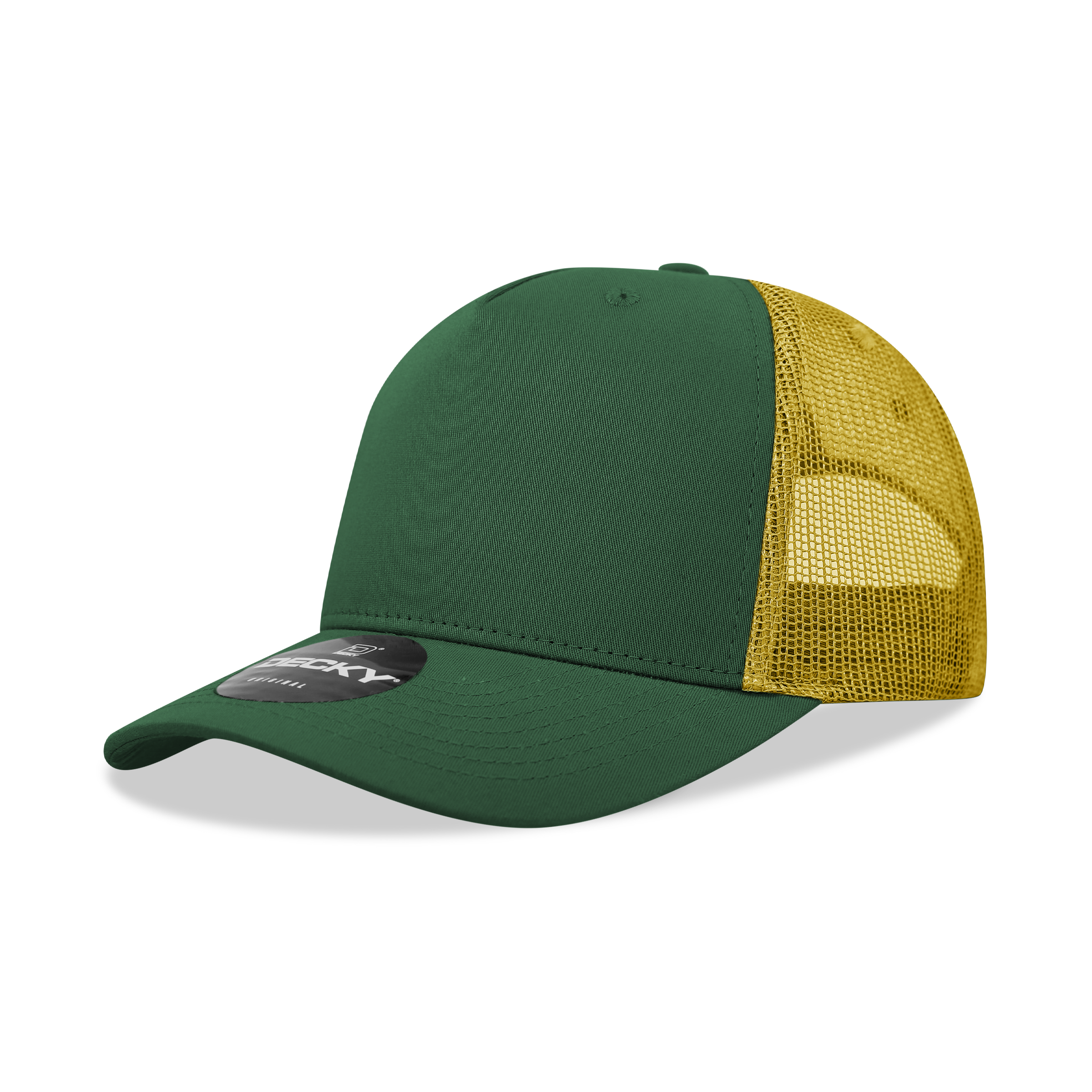 5 Panel Mid Profile Structured Cotton Blend Trucker