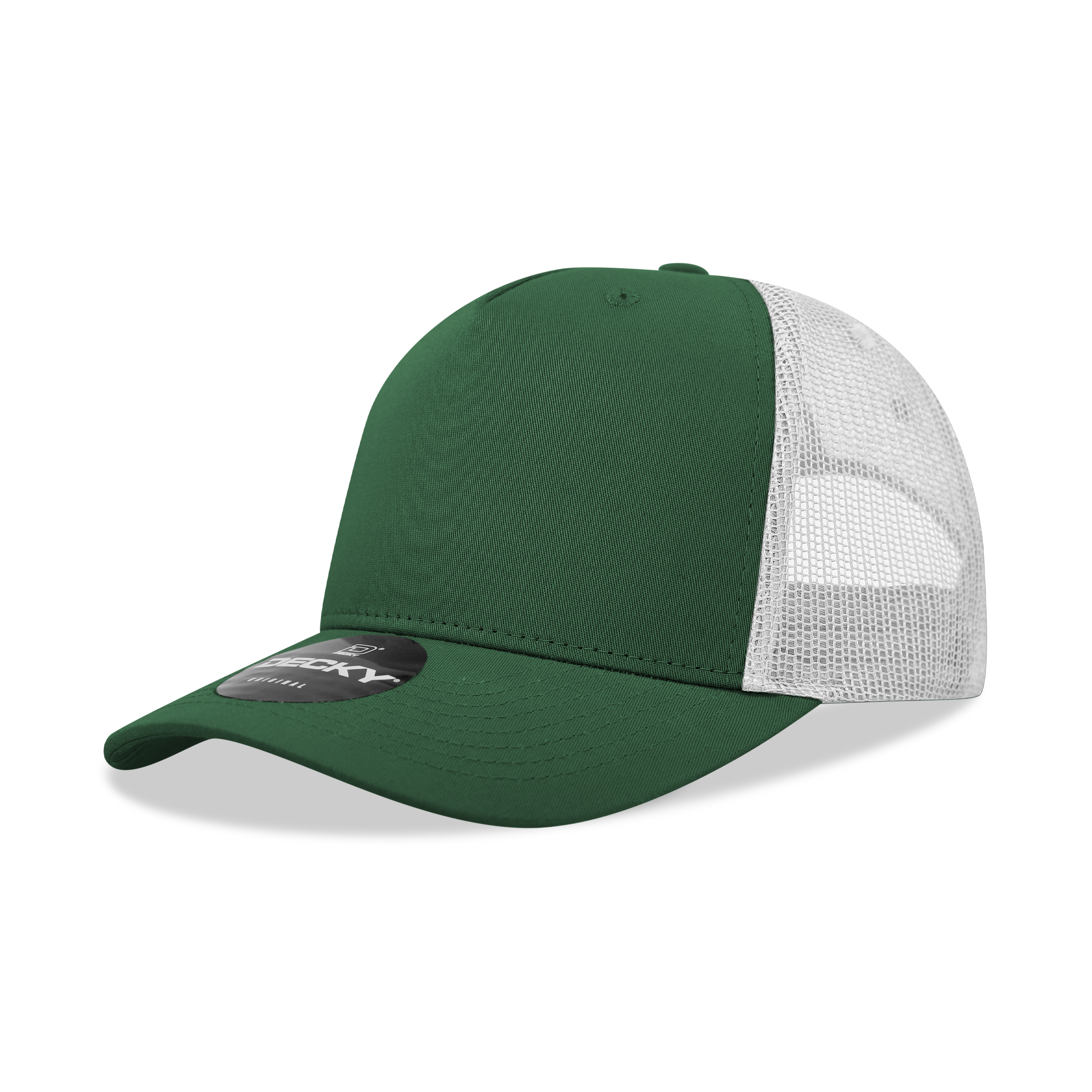 5 Panel Mid Profile Structured Cotton Blend Trucker