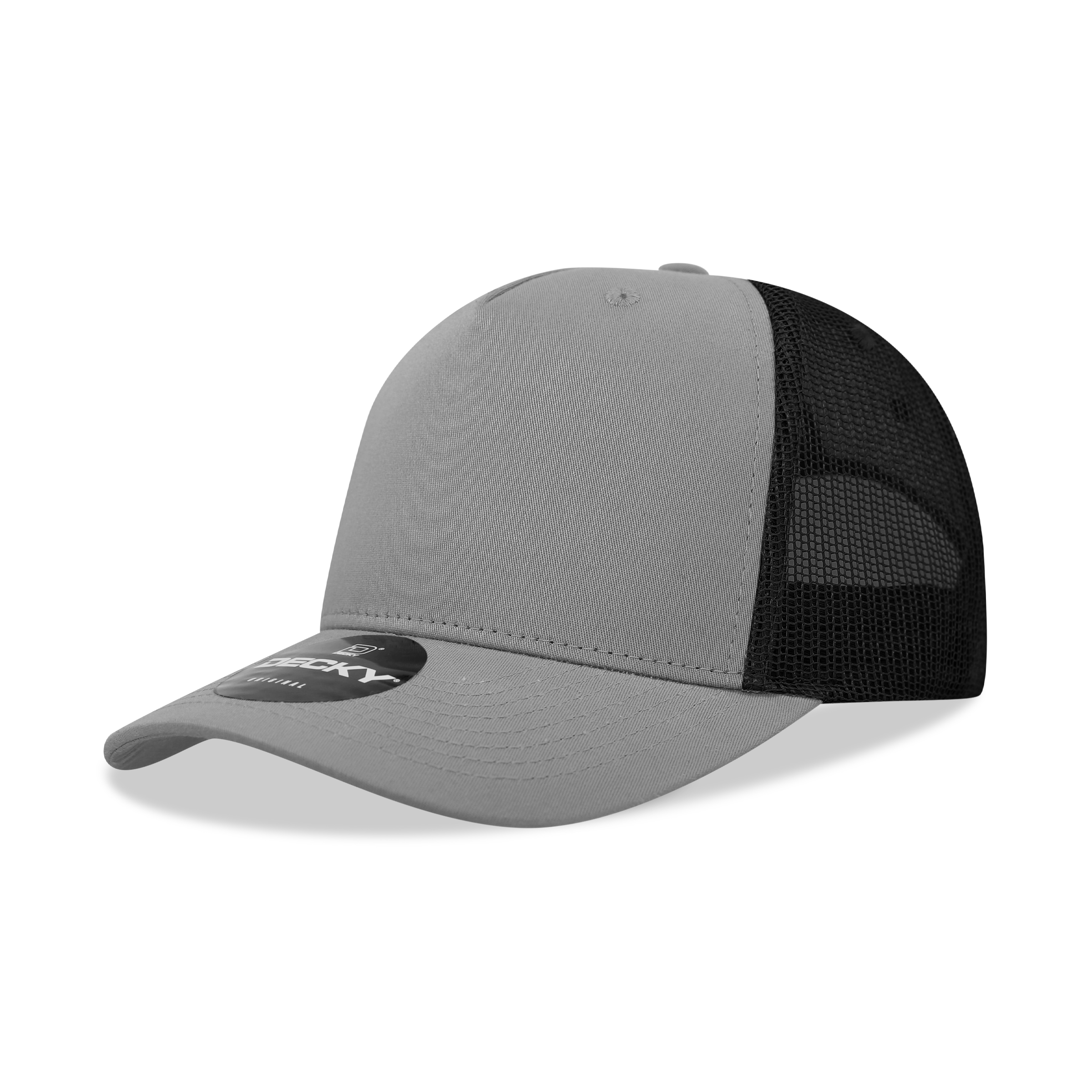 5 Panel Mid Profile Structured Cotton Blend Trucker